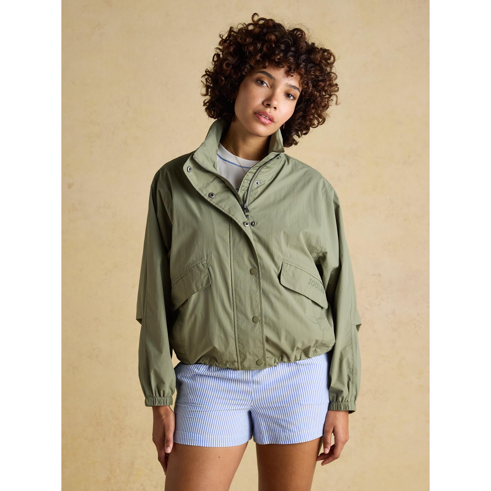 Product image 7 of 19 of Joules Women's Hove Waterproof Windbreaker Jacket - Khaki Green