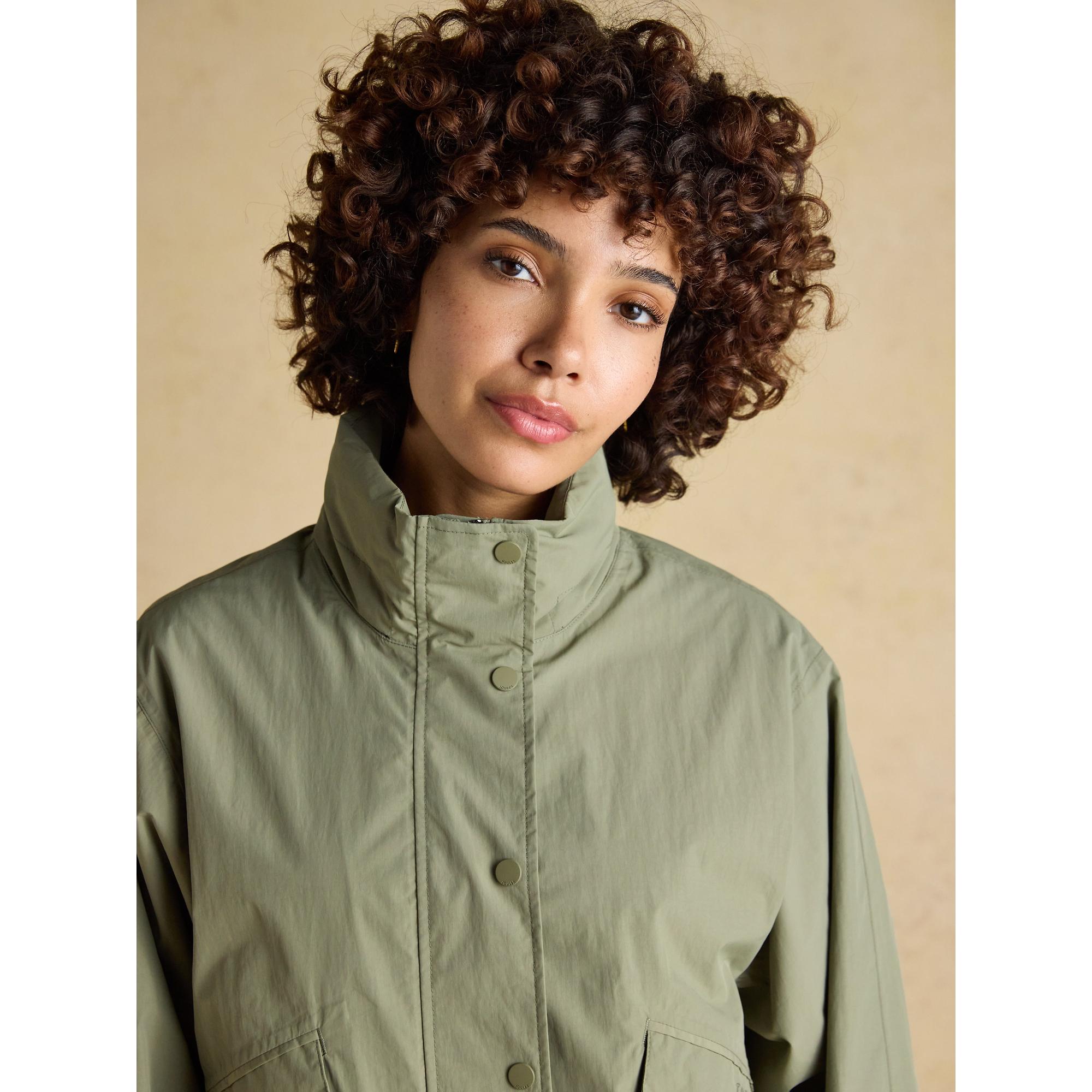 Product image 14 of 19 of Joules Women's Hove Waterproof Windbreaker Jacket - Khaki Green