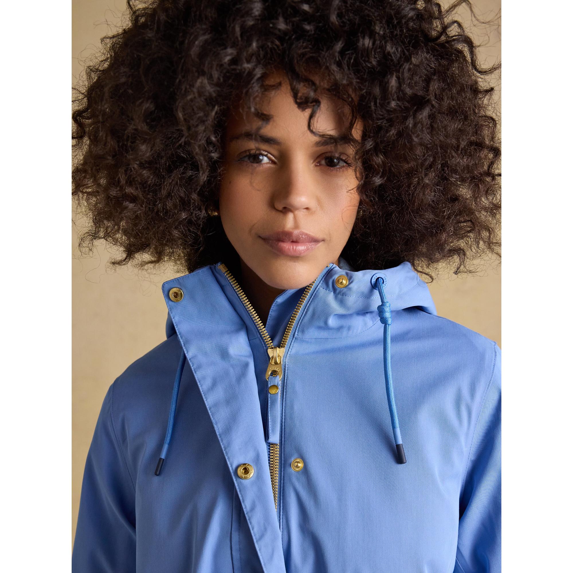 Product image 5 of 10 of Joules Women's Portwell Hooded Waterproof Raincoat - Blue