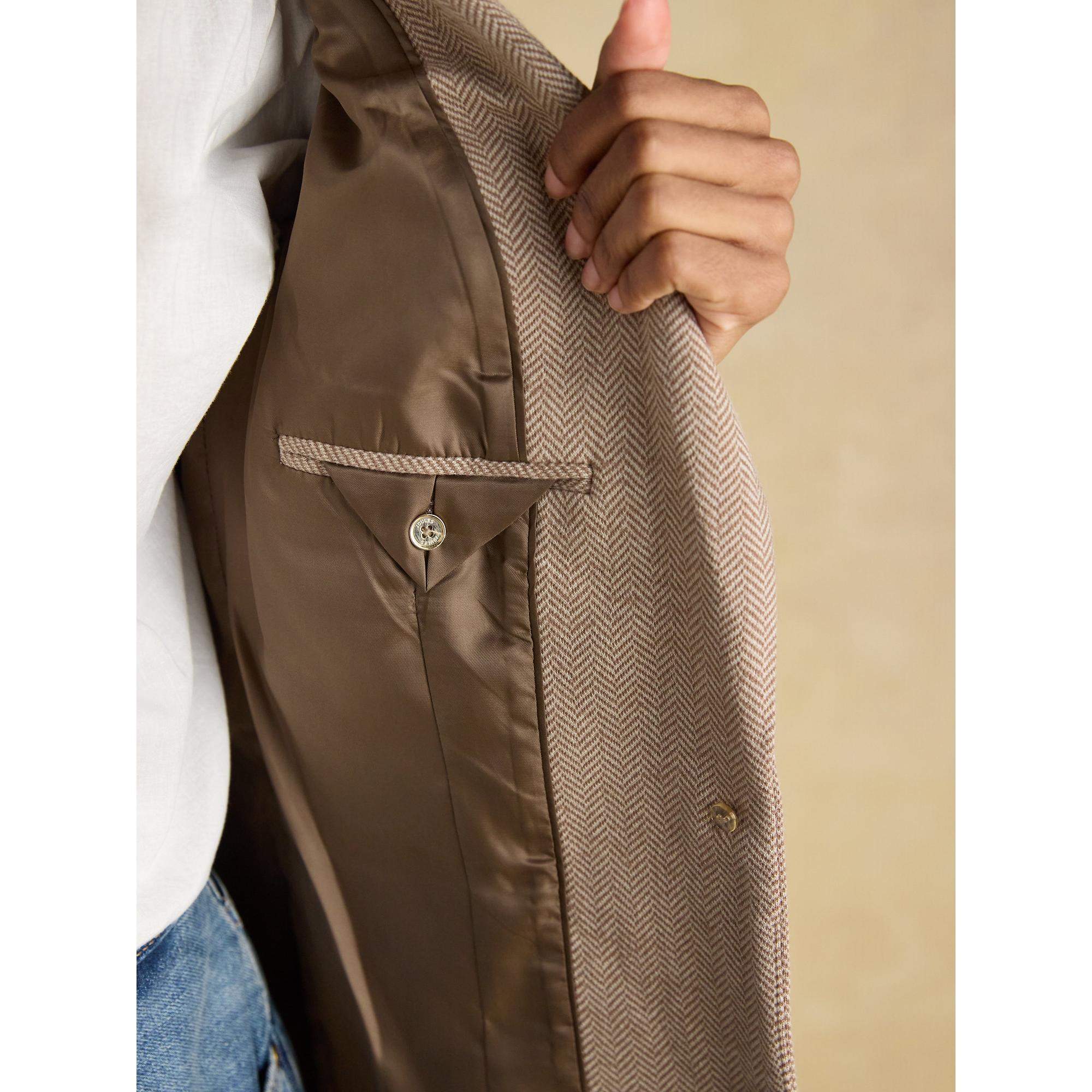 Product image 8 of 11 of Joules Women's Albury Herringbone Jersey Tweed Blazer - Tan Brown