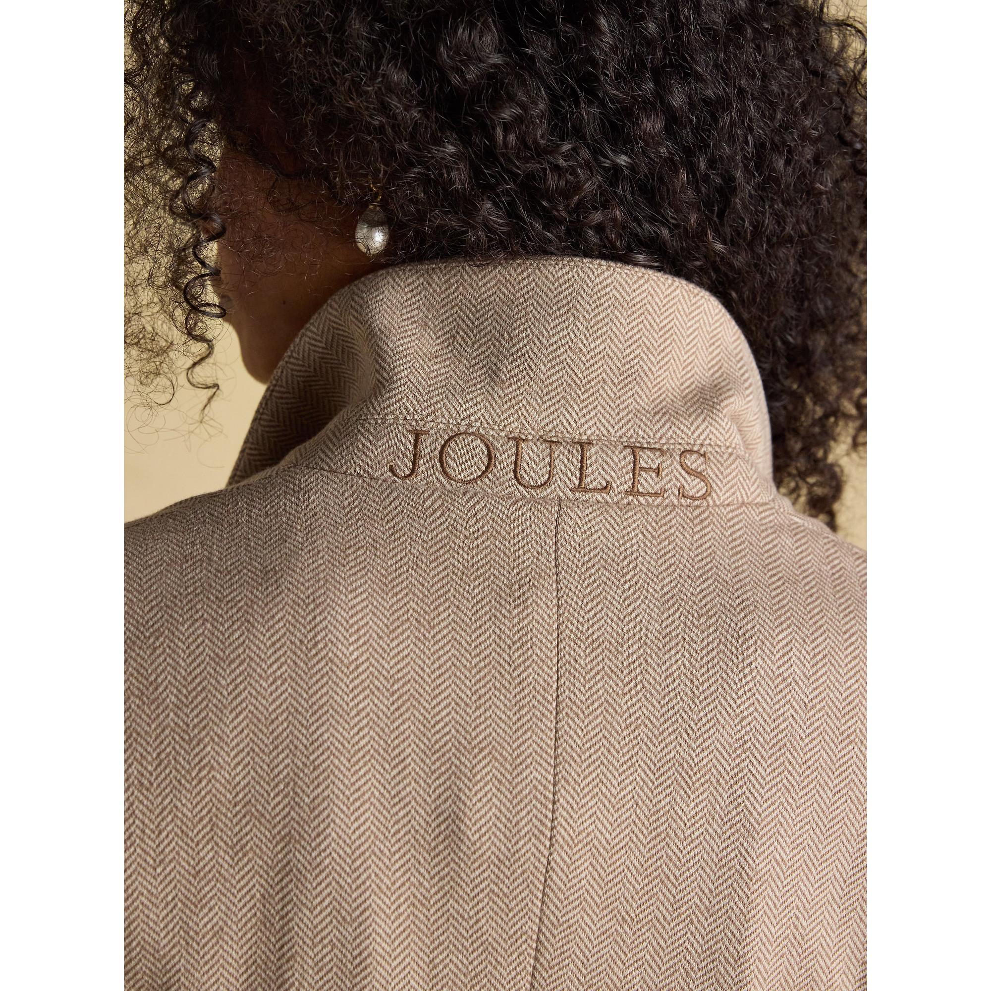 Product image 11 of 11 of Joules Women's Albury Herringbone Jersey Tweed Blazer - Tan Brown