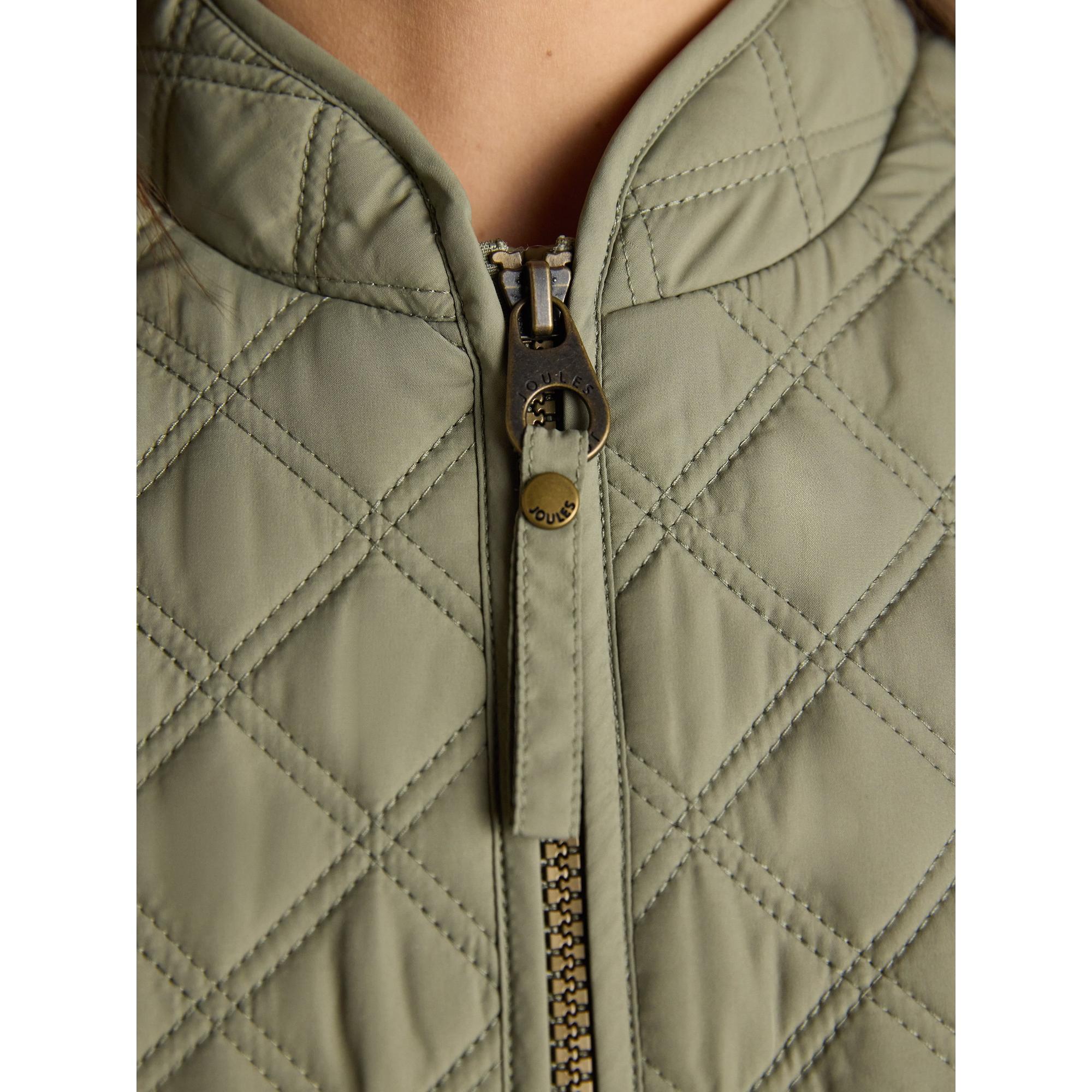 Product image 5 of 11 of Joules Women's Minx Showerproof Diamond Quilted Gilet - Sage Green
