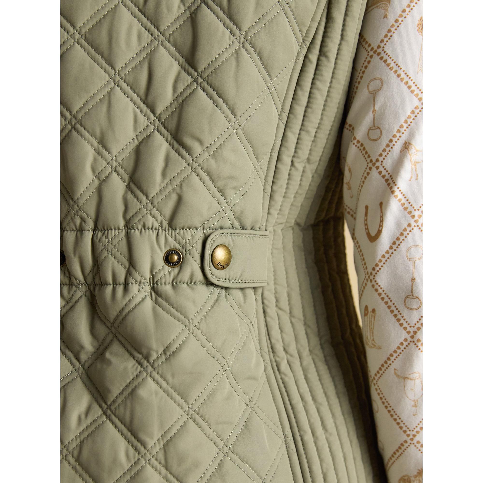 Product image 10 of 11 of Joules Women's Minx Showerproof Diamond Quilted Gilet - Sage Green