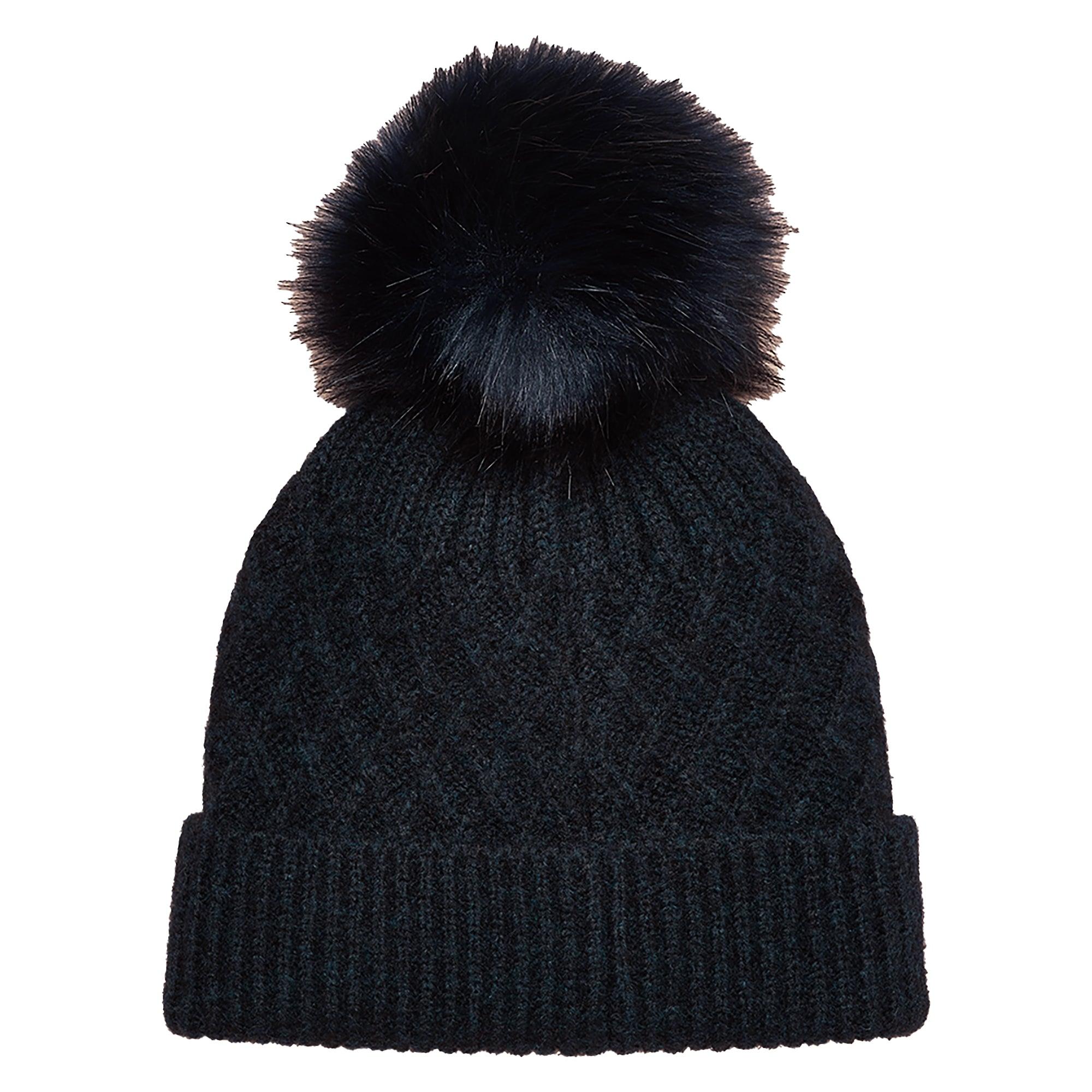 Product image 1 of 6 of Joules Women's Effie Cable Knitted Bobble Hat - Navy