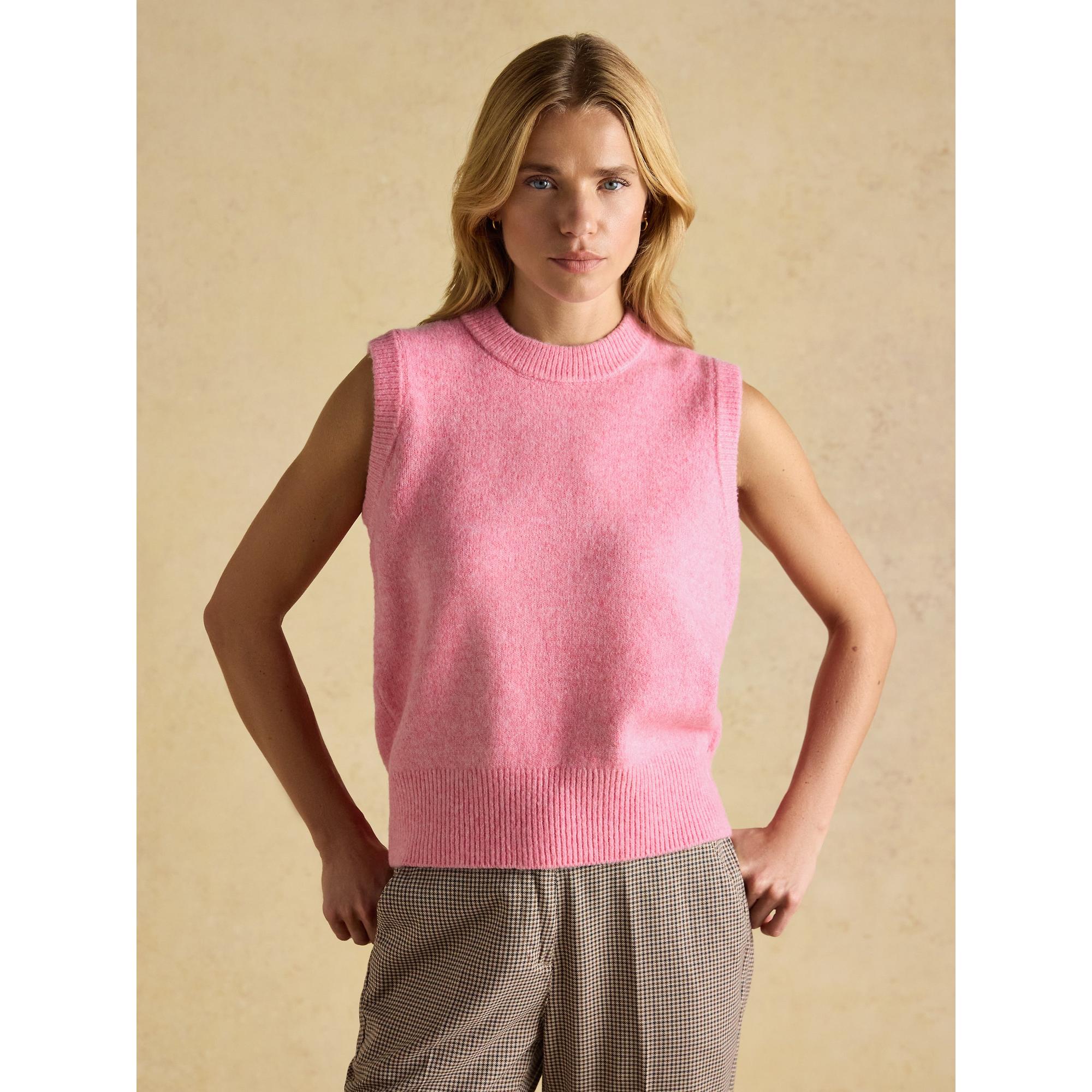 Product image 2 of 6 of Joules Women's Holly Knitted Crew Neck Vest - Bright Pink