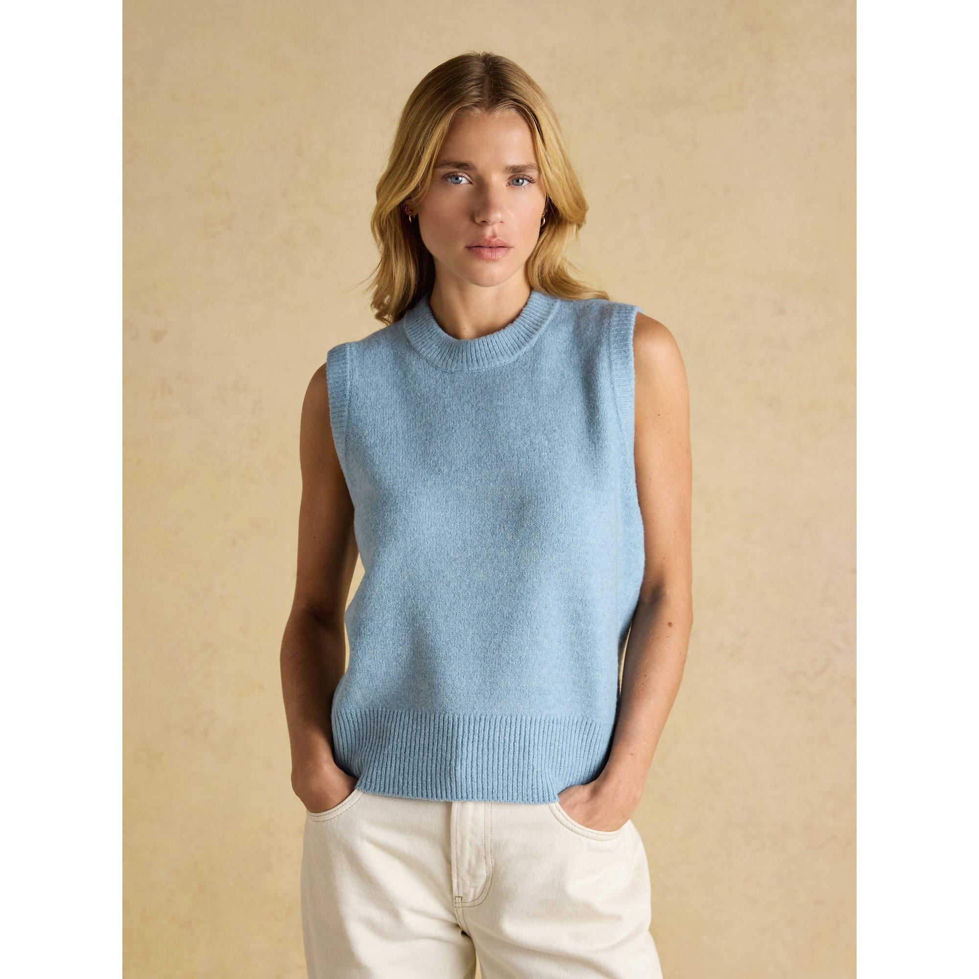 Product image 2 of 6 of Joules Women's Holly Knitted Crew Neck Vest - Blue