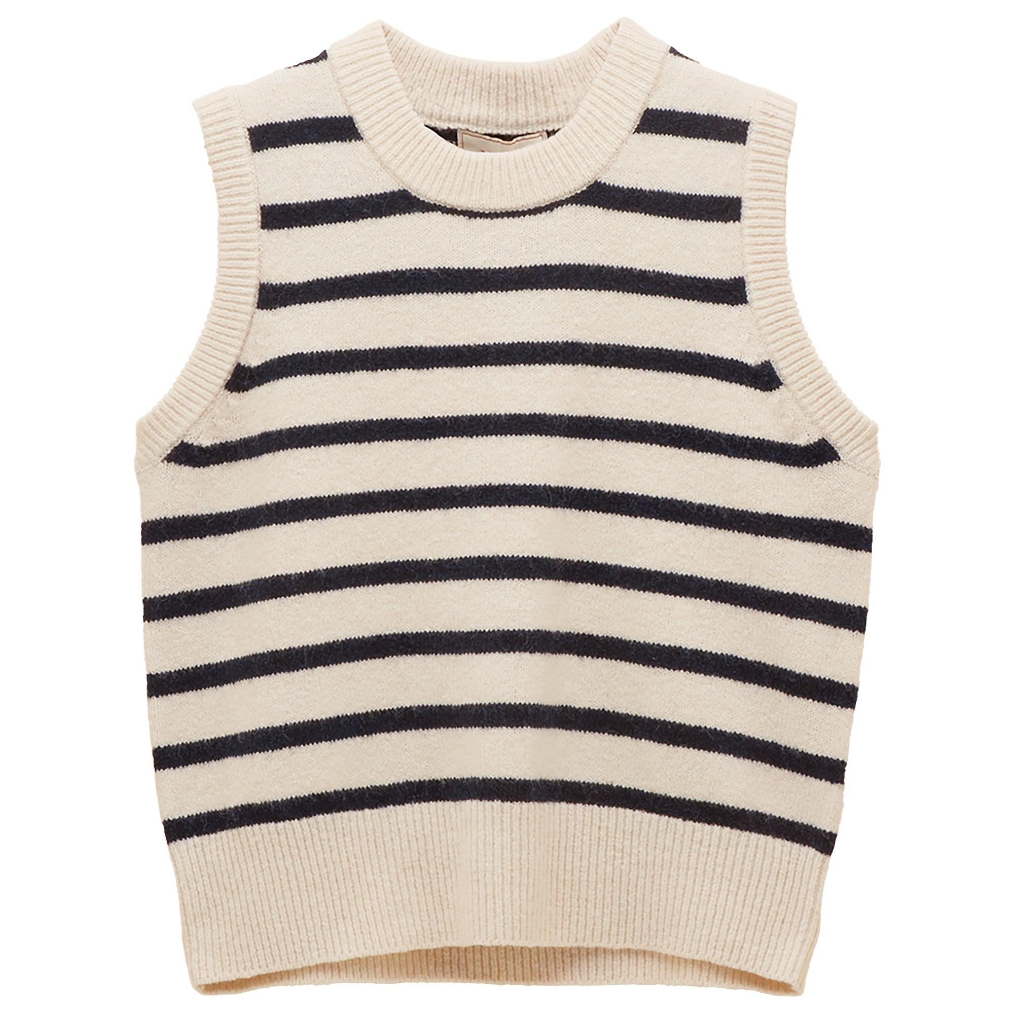 Product image 1 of 6 of Joules Women's Holly Knitted Vest - Cream & Navy Striped