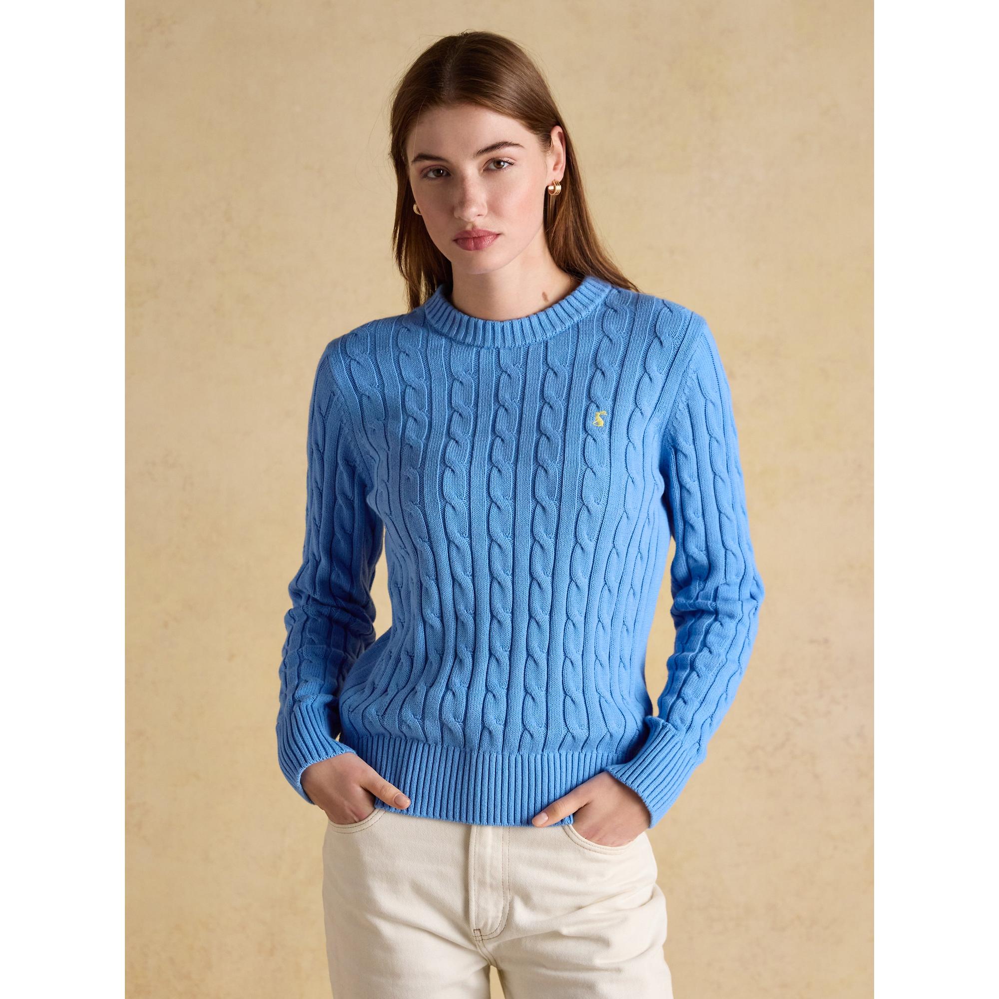 Product image 2 of 7 of Joules Women's Classic Cotton Cable Knit Jumper - Blue