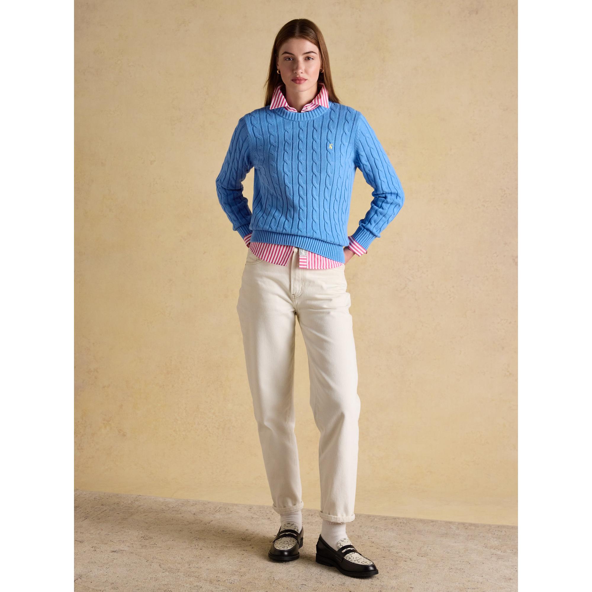Product image 4 of 7 of Joules Women's Classic Cotton Cable Knit Jumper - Blue