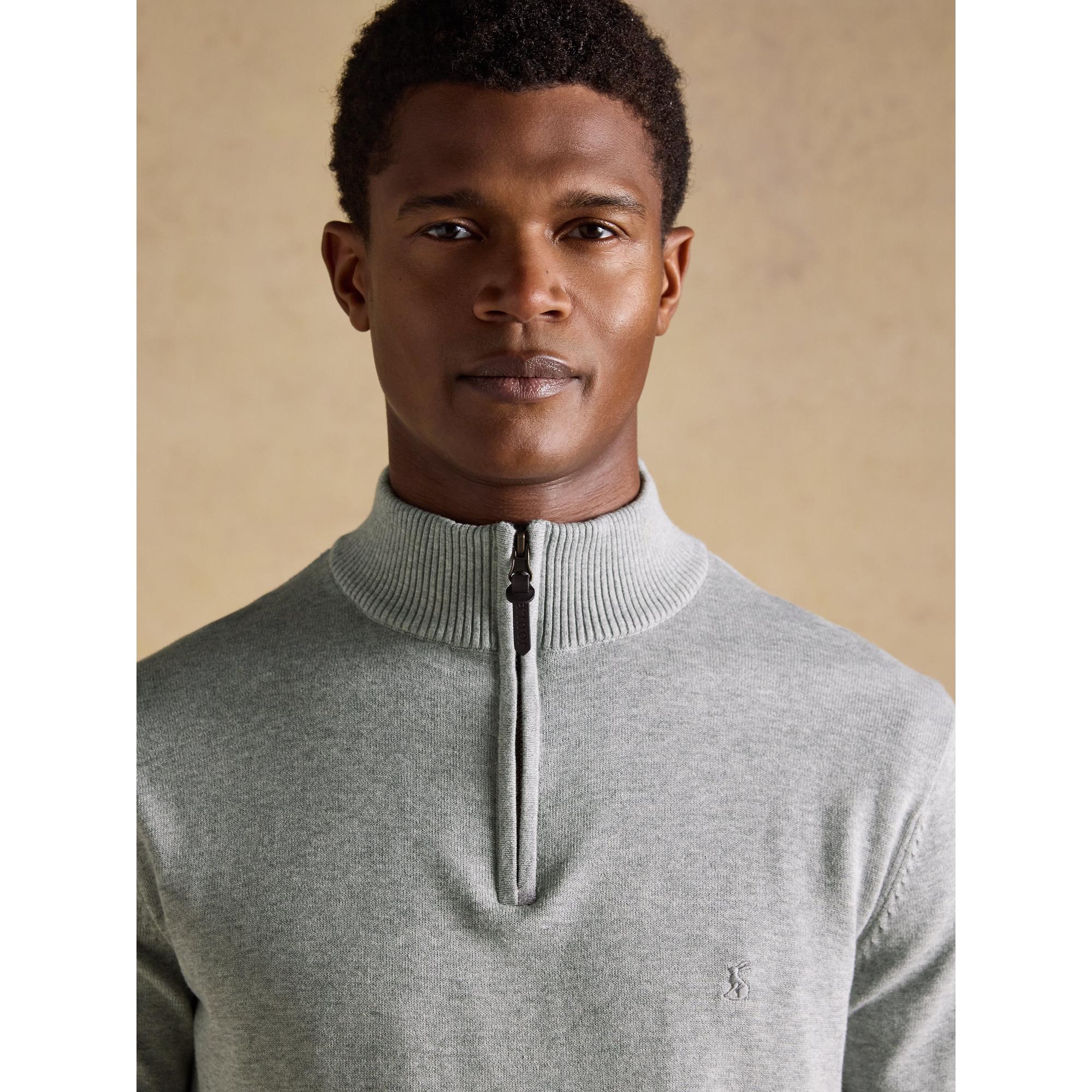 Product image 5 of 8 of Joules Men's Hillside Quarter Zip Knitted Jumper - Grey
