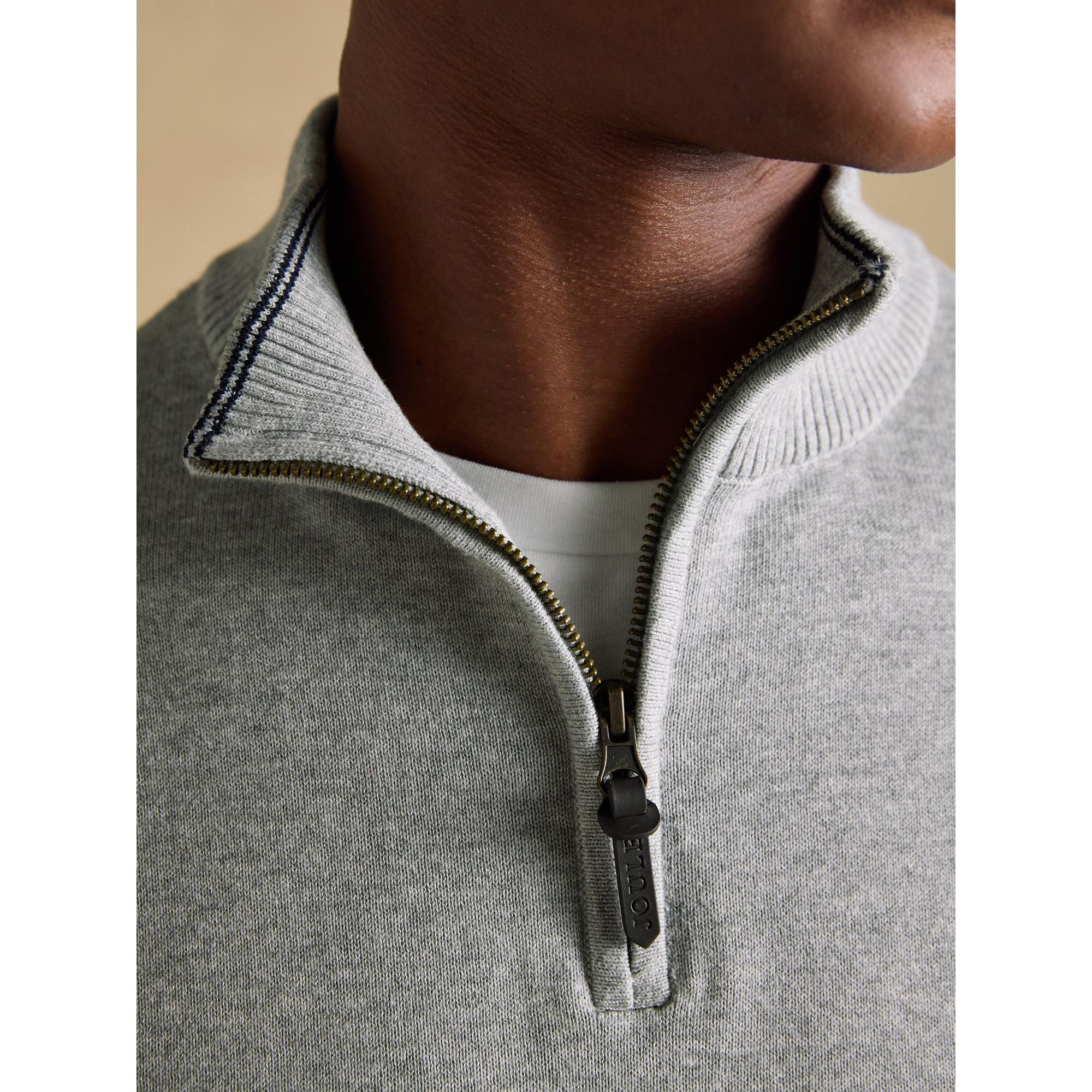 Product image 8 of 8 of Joules Men's Hillside Quarter Zip Knitted Jumper - Grey
