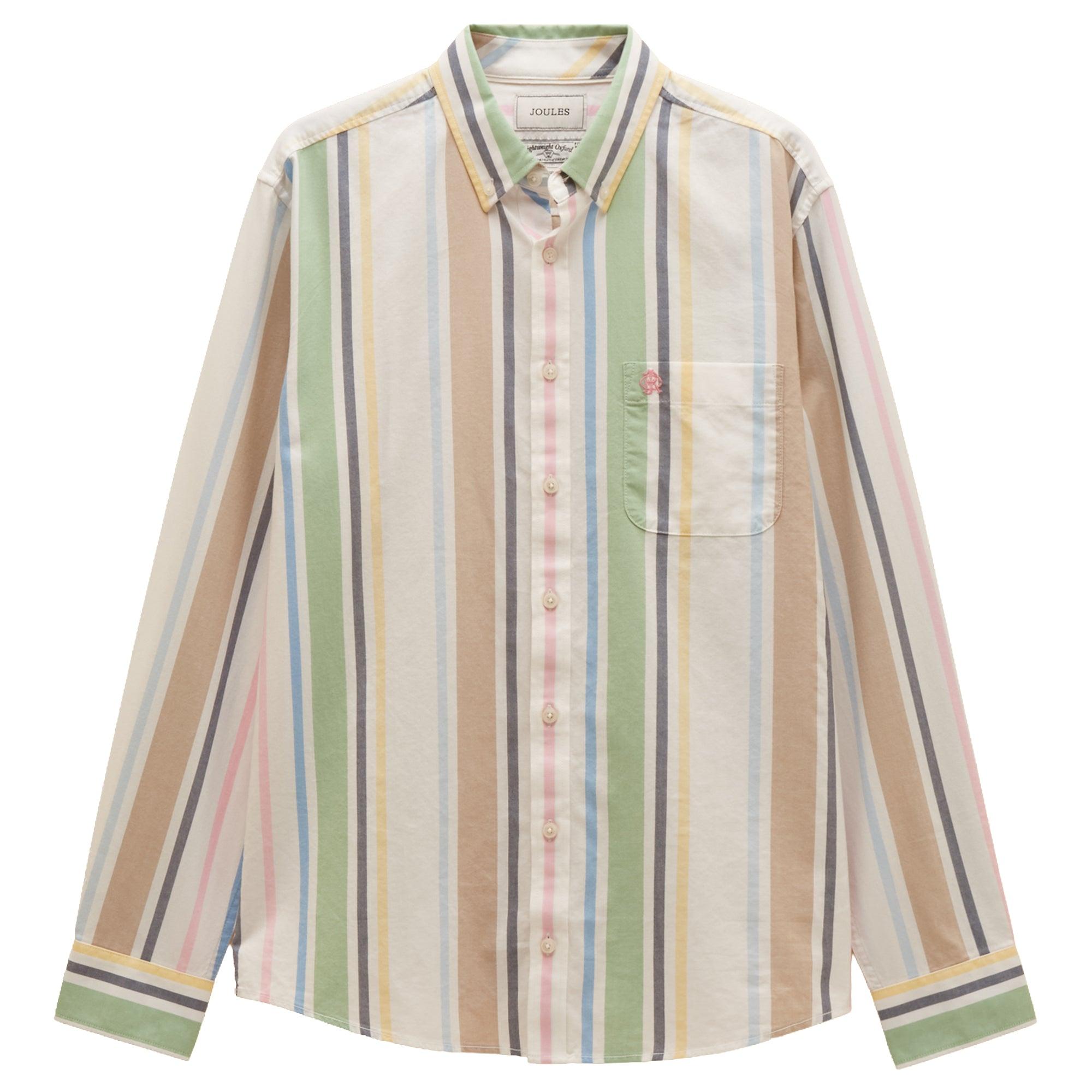 Product image 1 of 10 of Joules Men's Oxford Stripe Long Sleeve Classic Fit Cotton Shirt - Multi