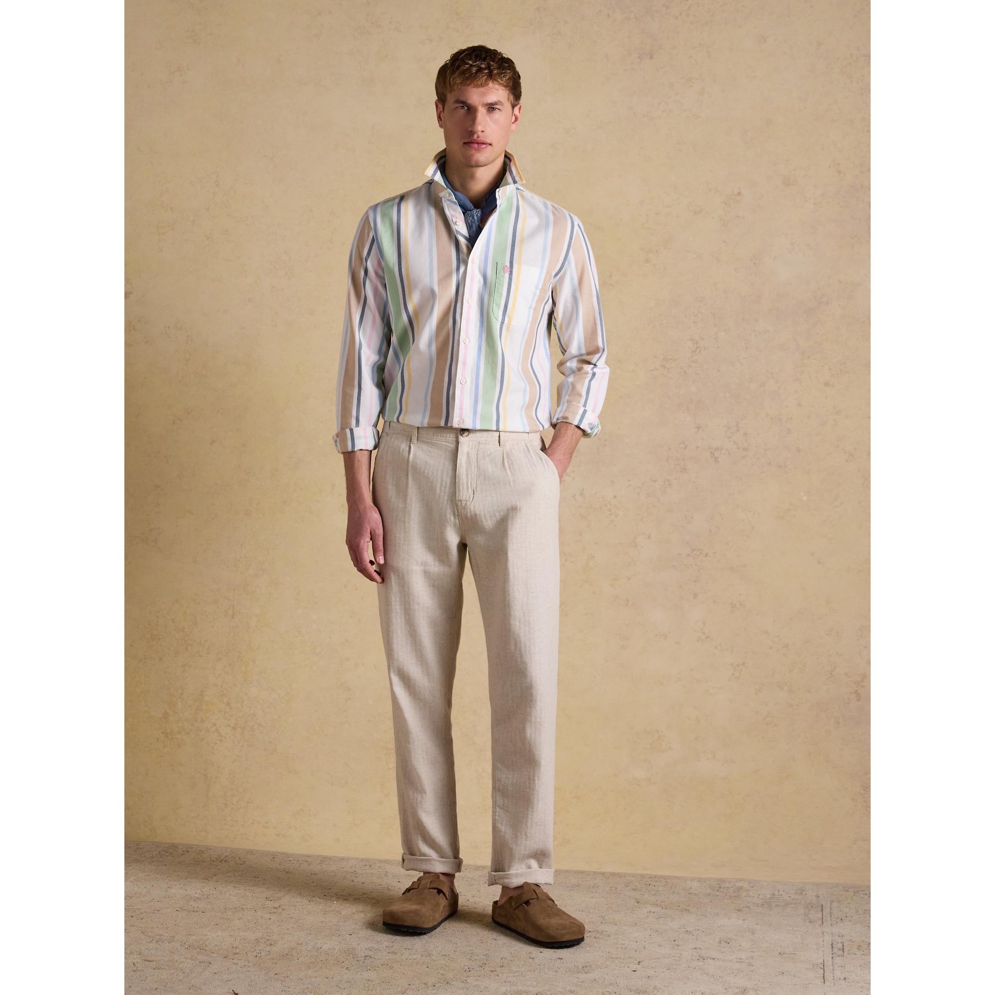 Product image 4 of 10 of Joules Men's Oxford Stripe Long Sleeve Classic Fit Cotton Shirt - Multi