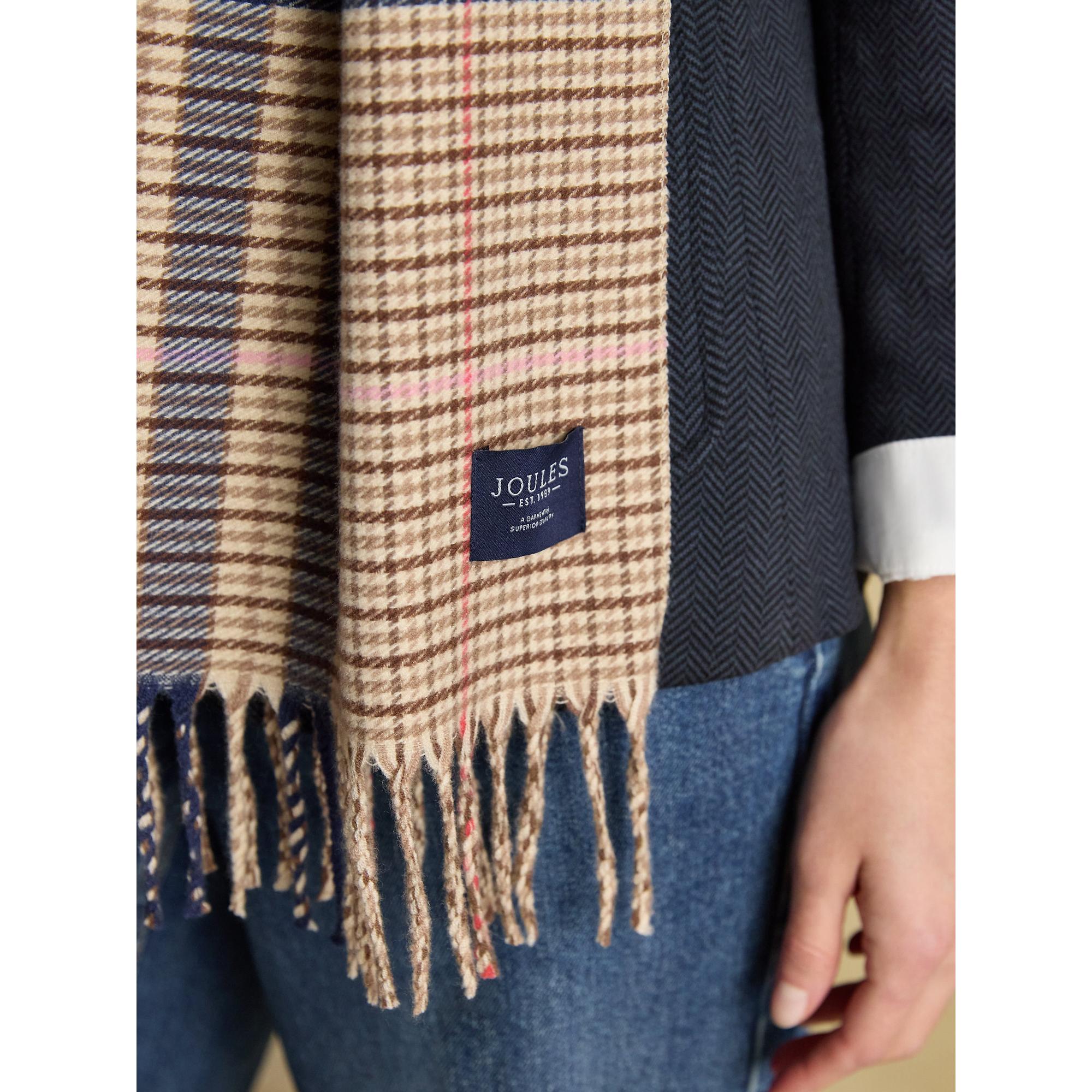 Product image 5 of 7 of Joules Women's Langtree Large Scarf - Neutral & Navy