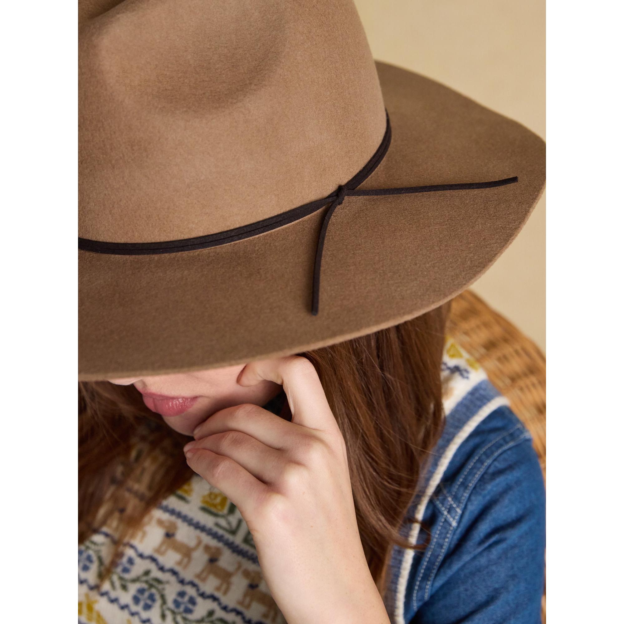 Product image 4 of 7 of Joules Women's Grove Wool Fedora Hat - Tan Brown