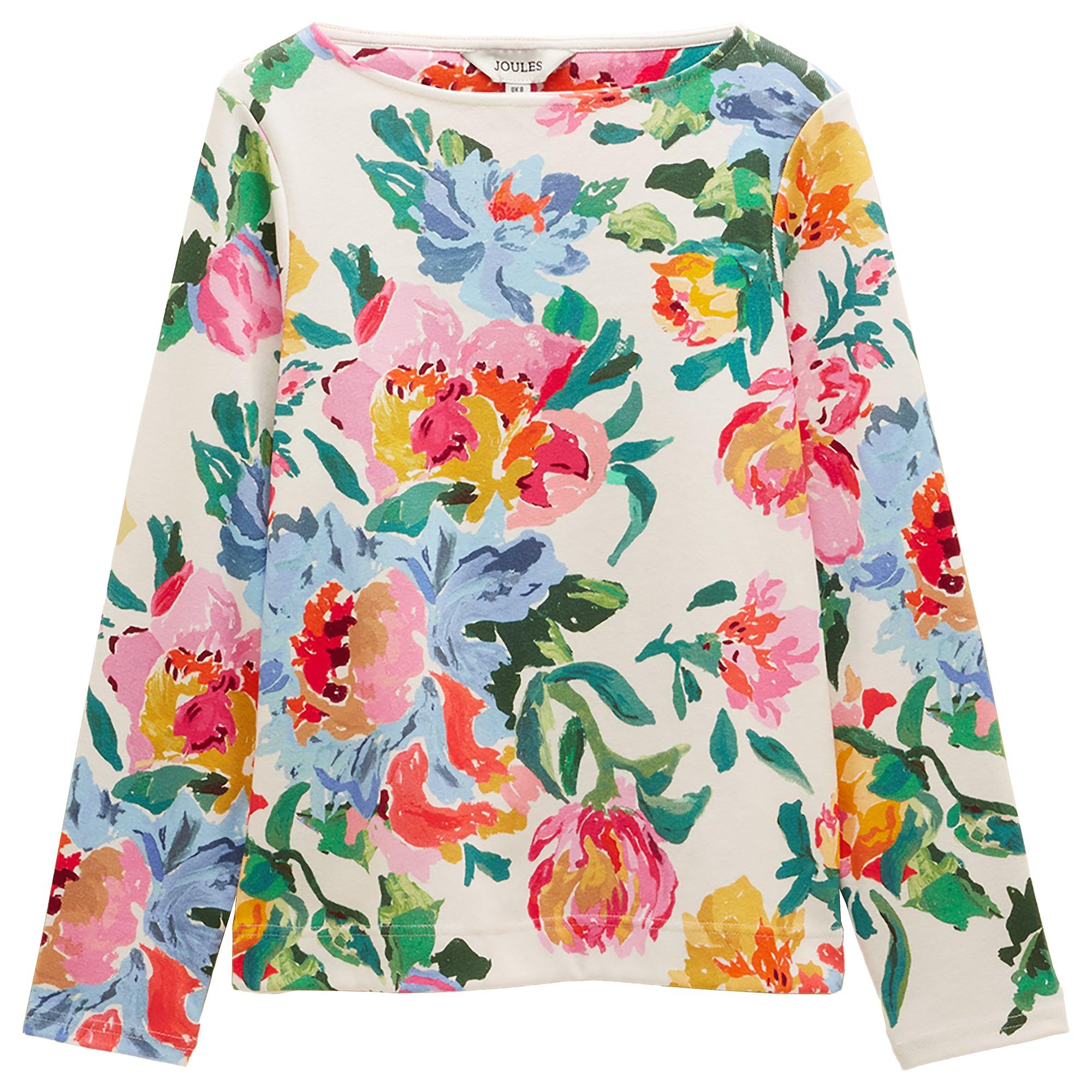 Product image 1 of 7 of Joules Women's Harbour Printed Boat Neck Breton Top - Artist Floral