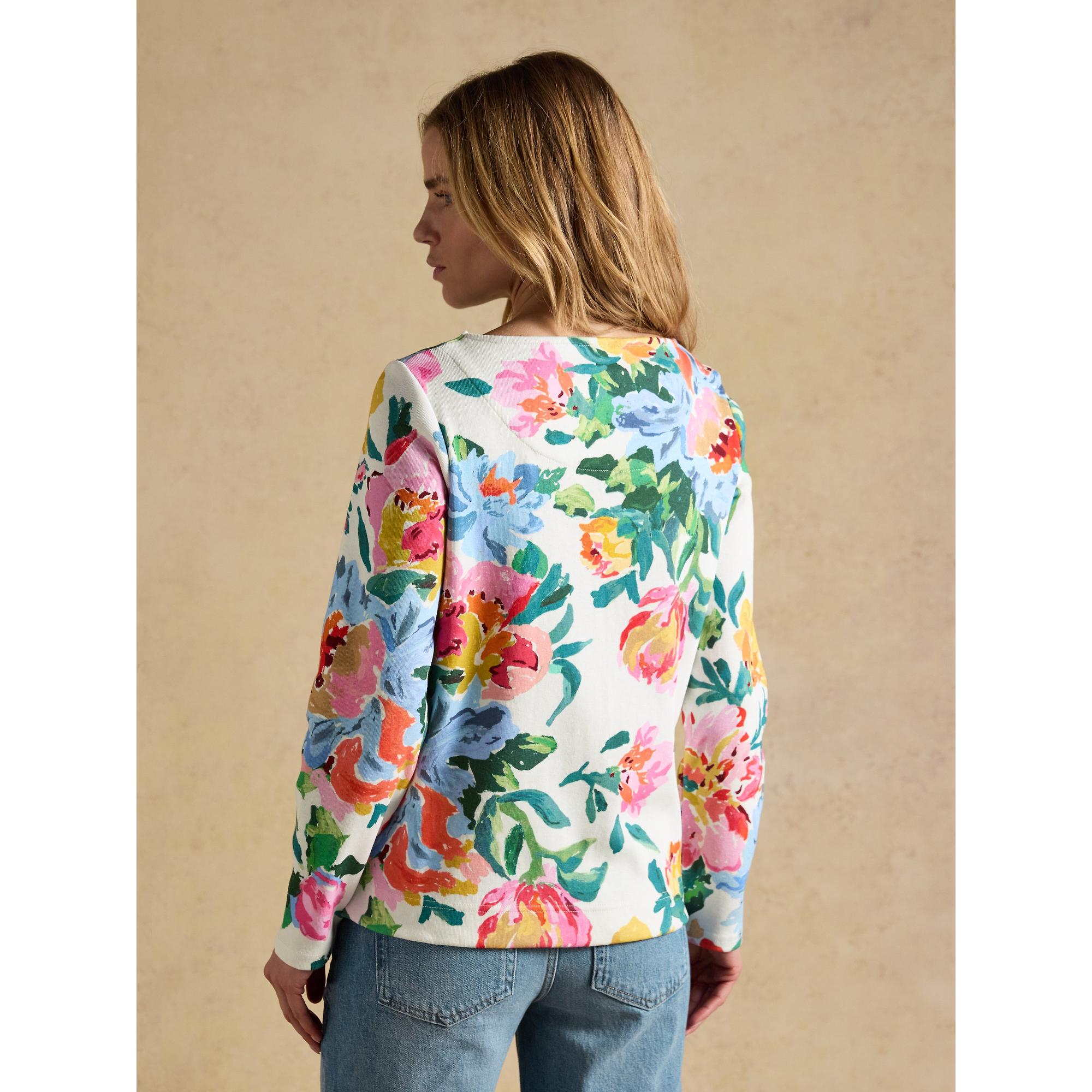 Product image 3 of 7 of Joules Women's Harbour Printed Boat Neck Breton Top - Artist Floral