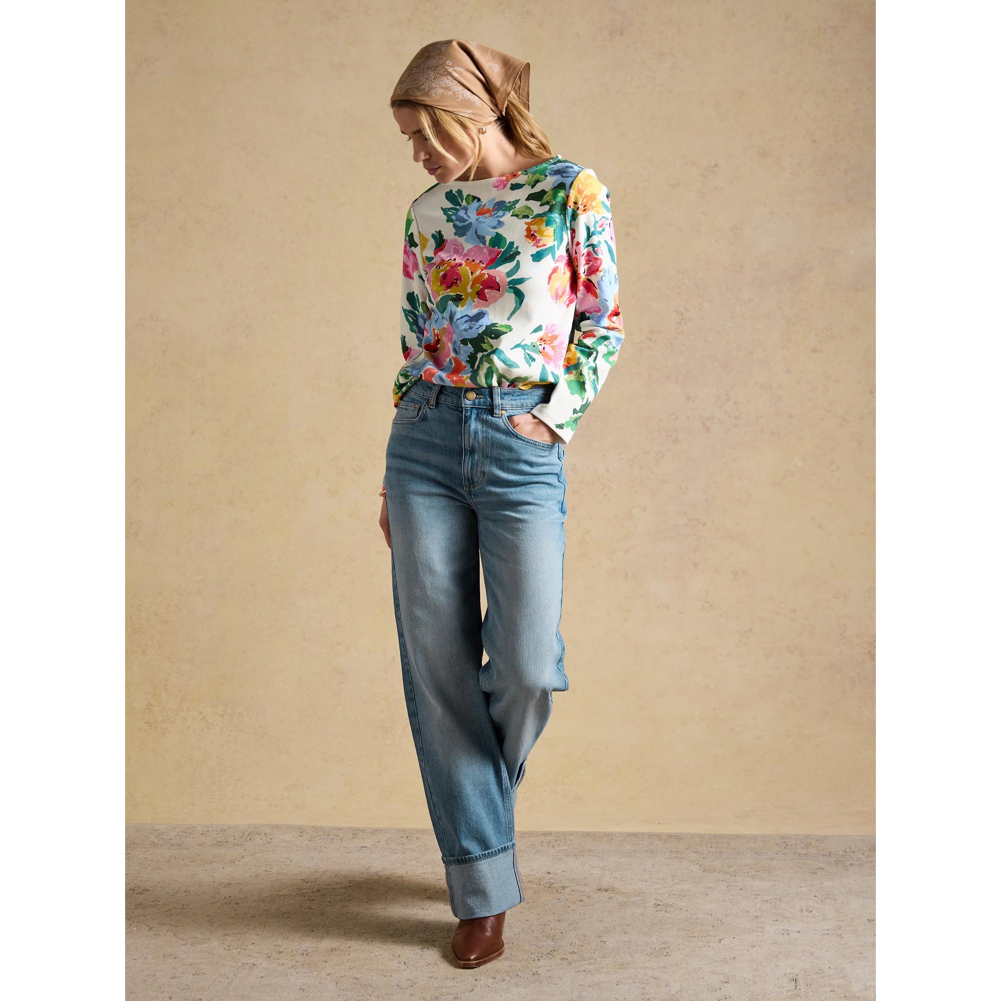 Product image 5 of 7 of Joules Women's Harbour Printed Boat Neck Breton Top - Artist Floral