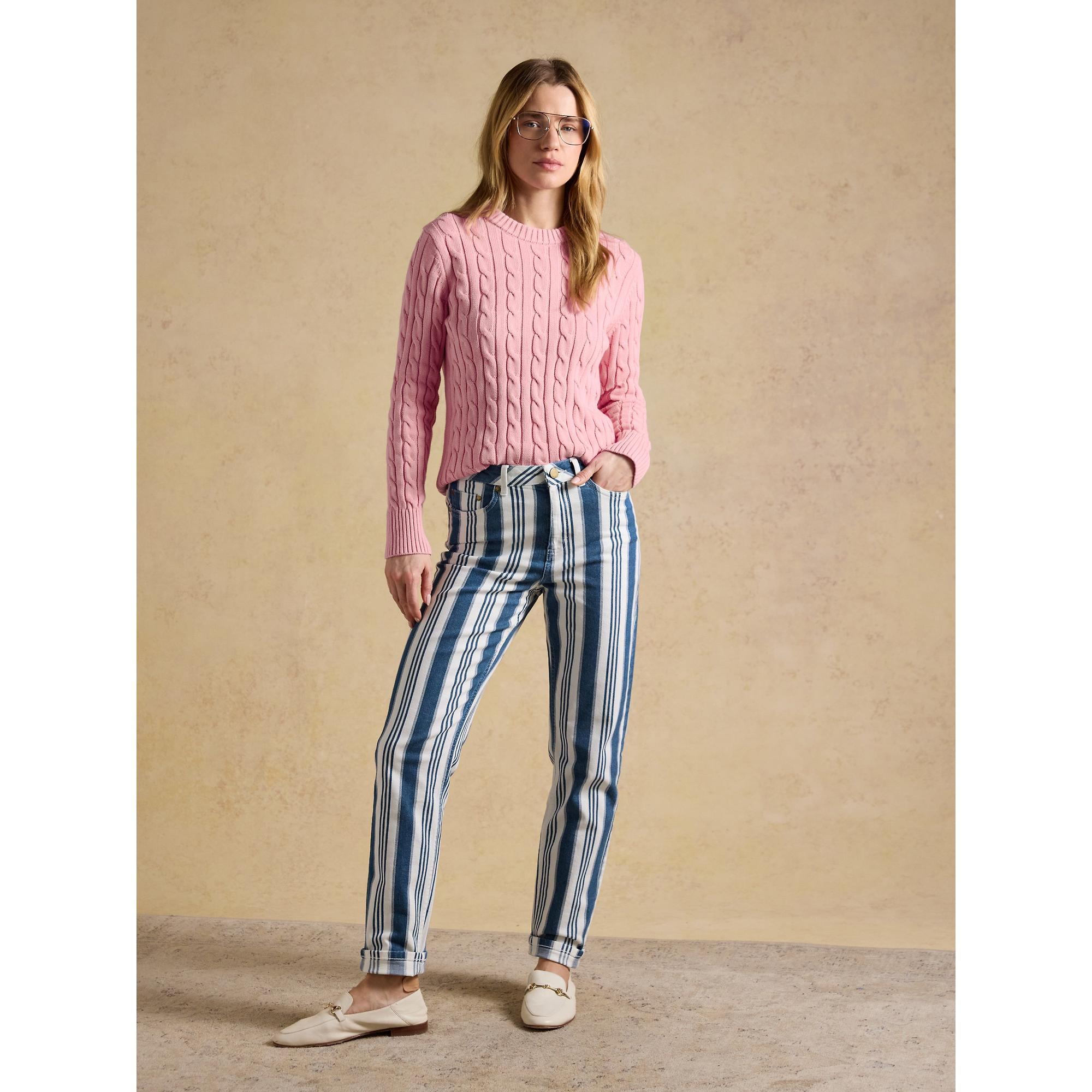 Product image 6 of 10 of Joules Women's Straight Fit Mid Rise Jeans - Blue Striped