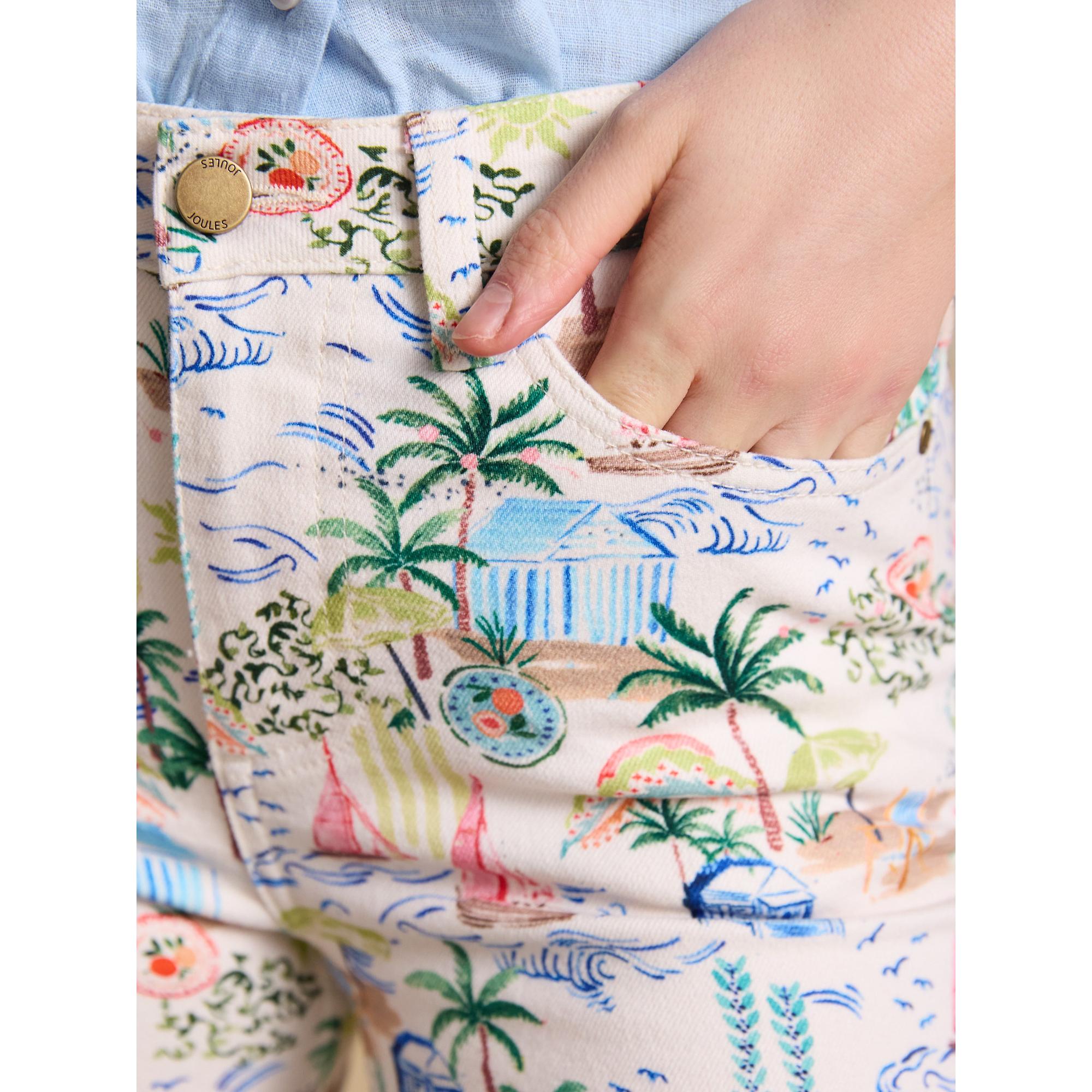 Product image 5 of 7 of Joules Women's Straight Fit Slim Mid Rise Jeans - Coastal Scene Print