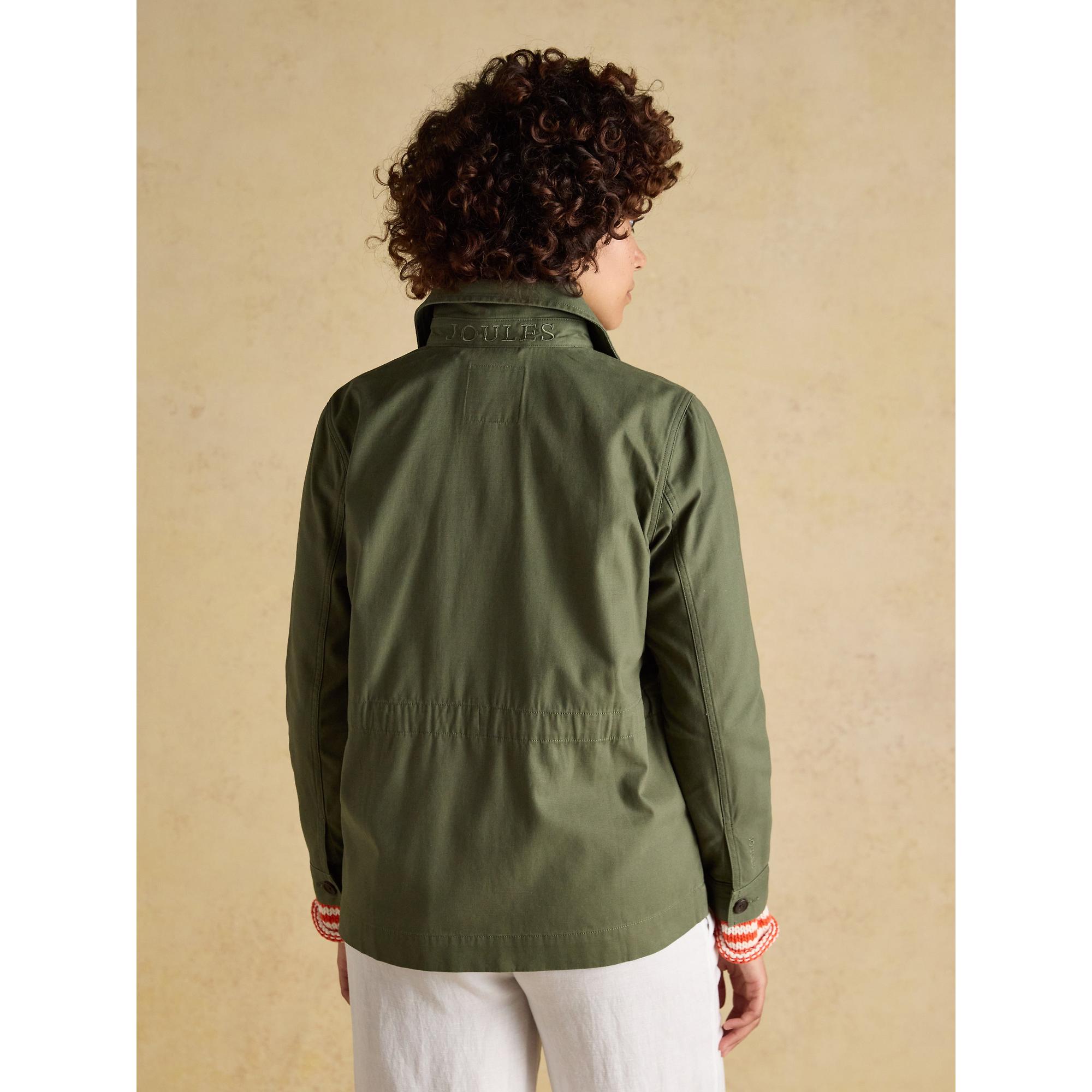 Product image 3 of 11 of Joules Women's Twyford Lightweight Utility Jacket with Adjustable Waist - Khaki Green