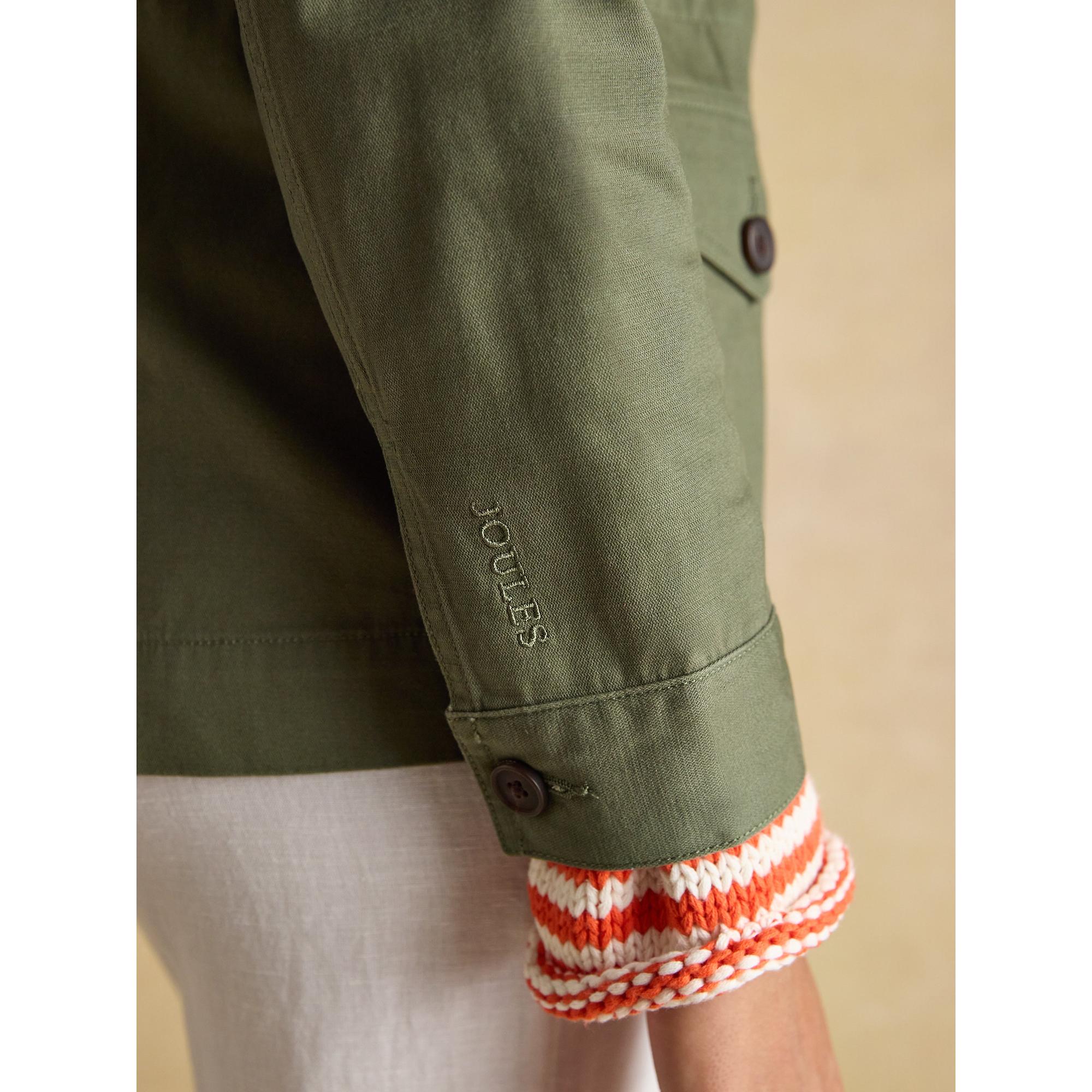 Product image 10 of 11 of Joules Women's Twyford Lightweight Utility Jacket with Adjustable Waist - Khaki Green