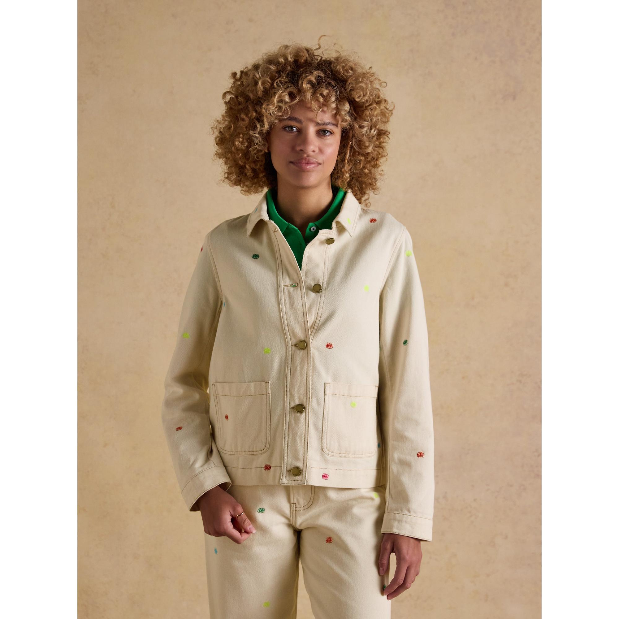 Product image 2 of 11 of Joules Women's Marlow Embroidered Jacket - Stone