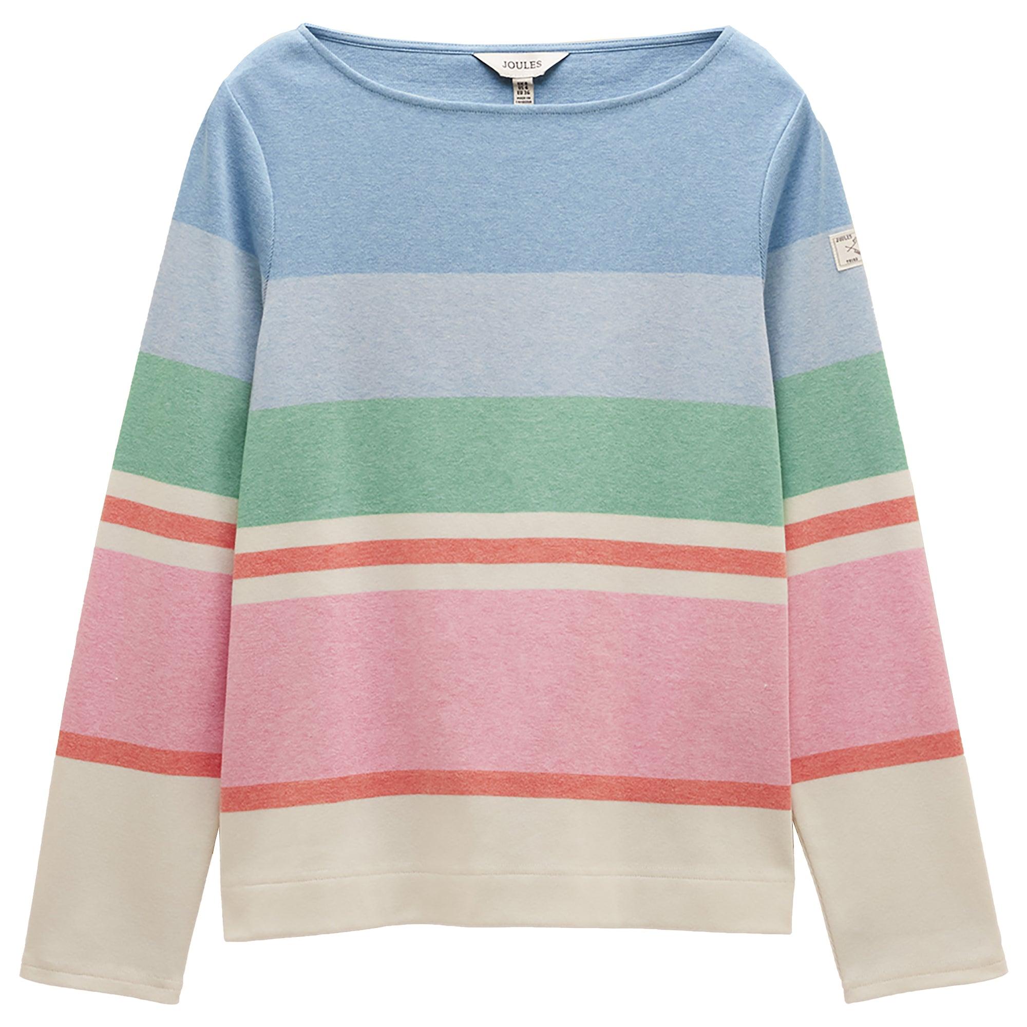 Product image 1 of 8 of Joules Women's Harbour Boat Neck 100% Cotton Breton Top - Multi Stripe