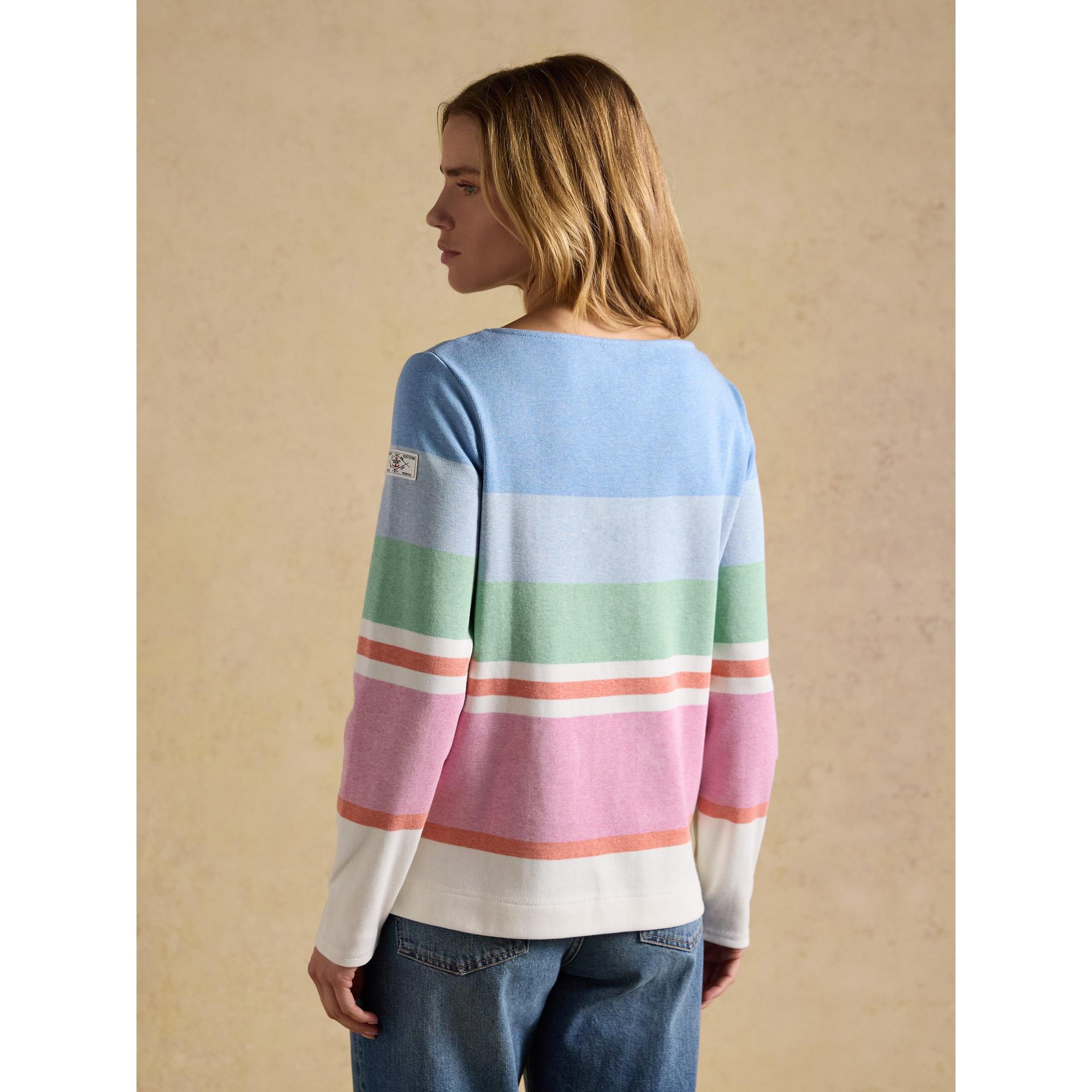 Product image 3 of 8 of Joules Women's Harbour Boat Neck 100% Cotton Breton Top - Multi Stripe