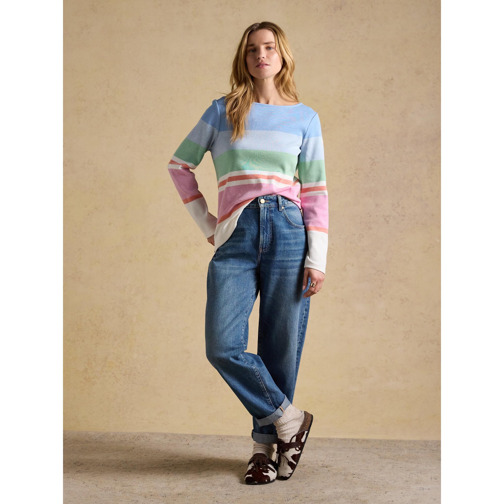 Product image 4 of 8 of Joules Women's Harbour Boat Neck 100% Cotton Breton Top - Multi Stripe