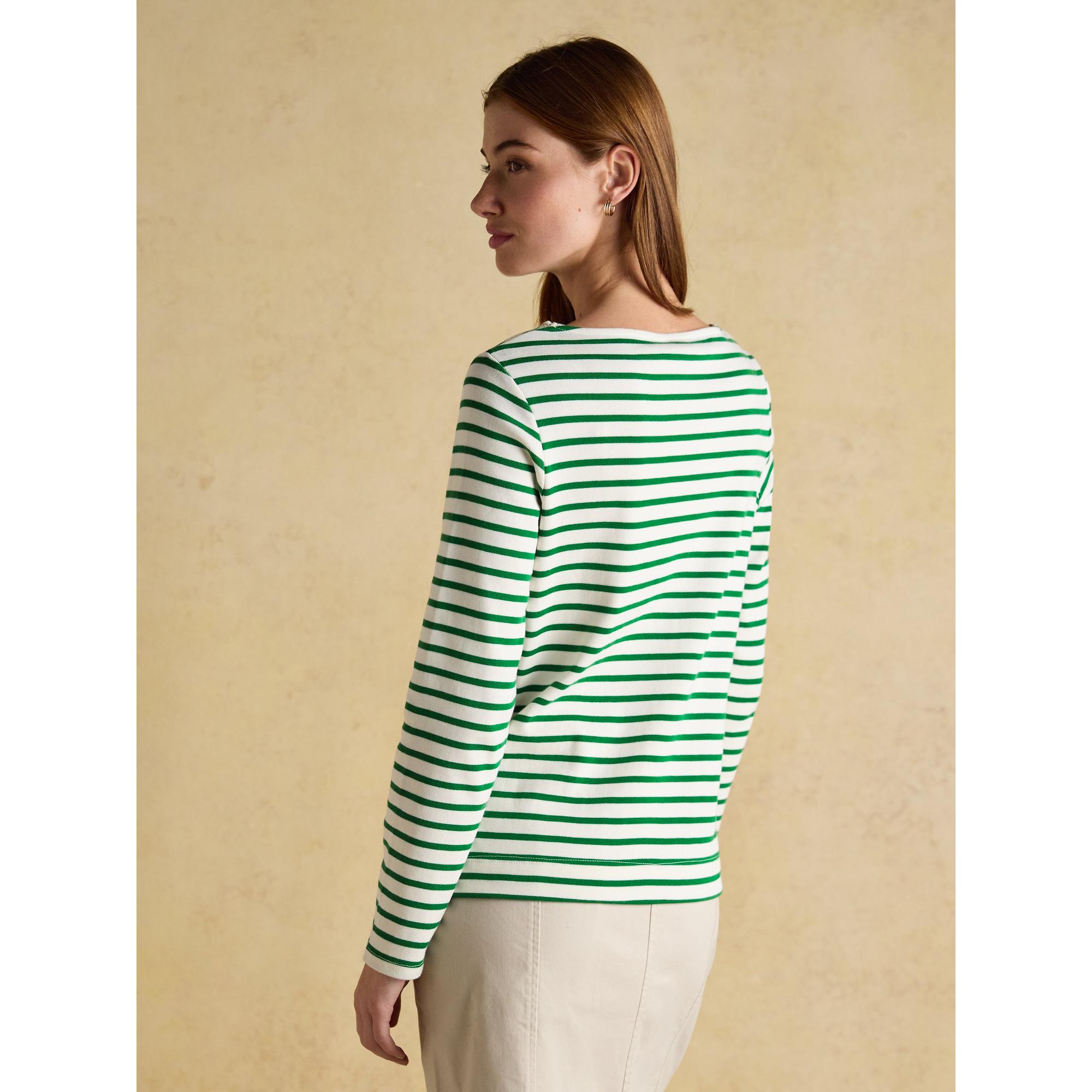 Product image 3 of 7 of Joules Women's Christmas Harbour Boat Neck Breton Top - Green/White Bauble