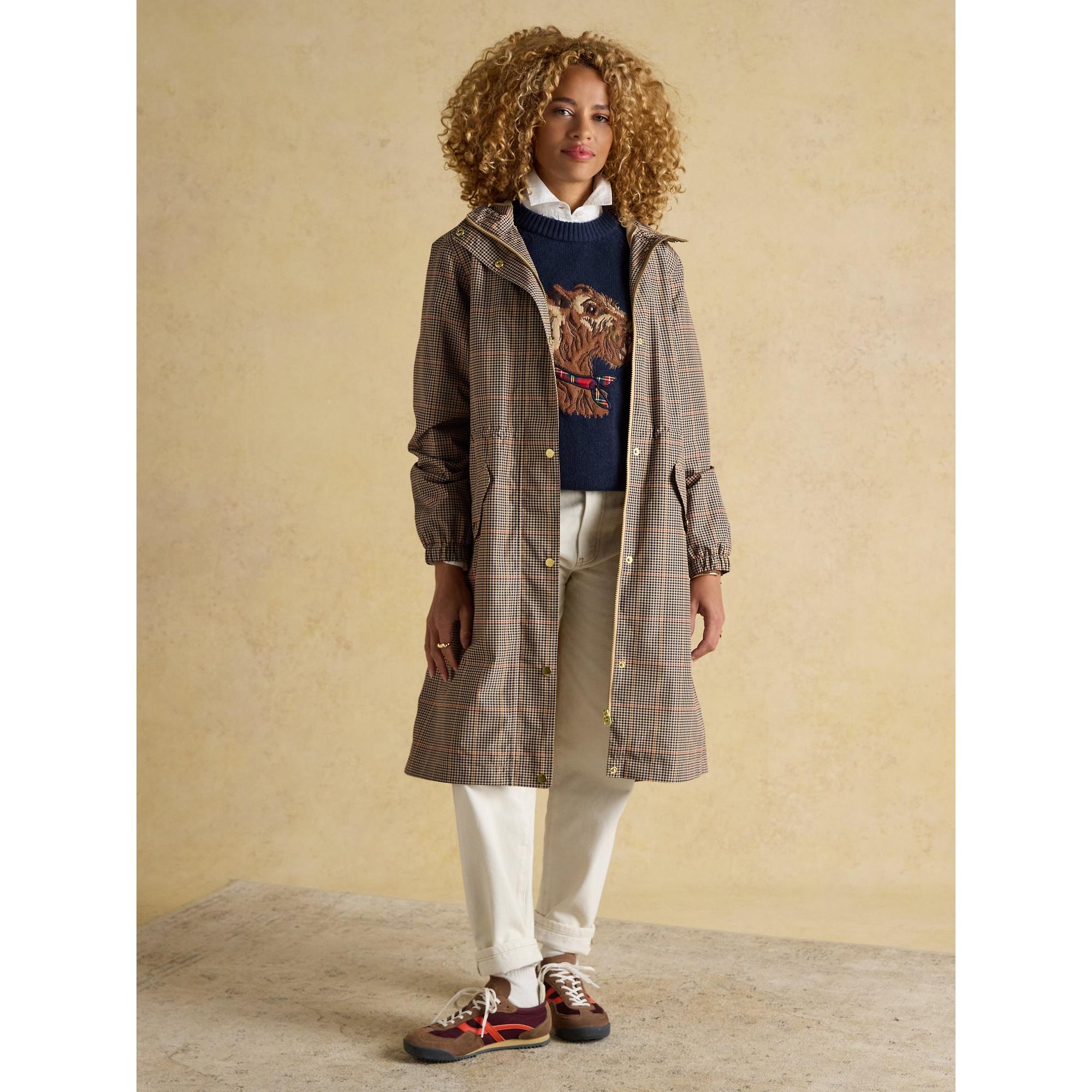 Product image 8 of 12 of Joules Women's Holkham Waterproof Packable Hooded Raincoat - Henson Check