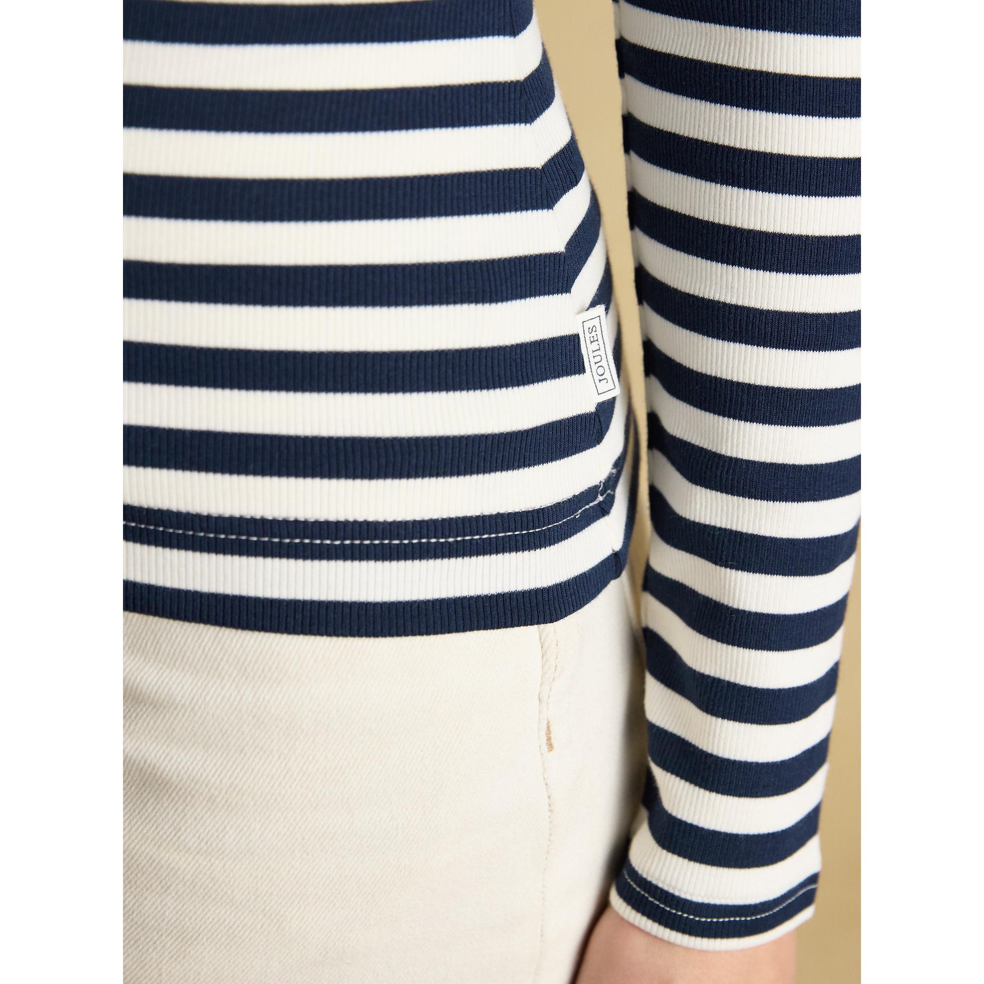 Product image 6 of 7 of Joules Women's Sophie Long Sleeve Ribbed Fitted Top - Navy Stripe
