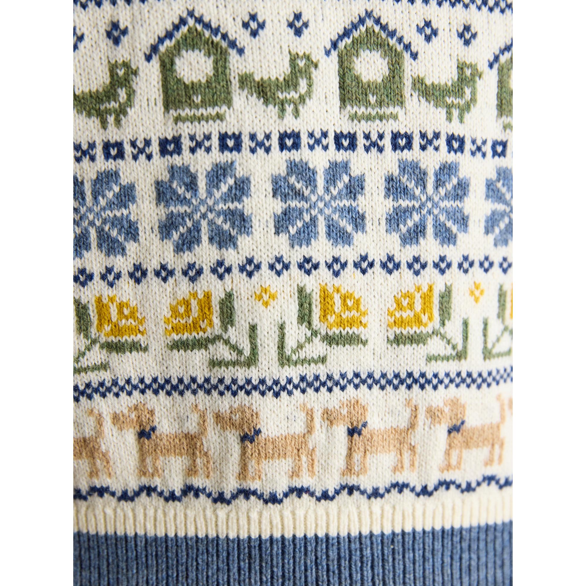 Product image 9 of 9 of Joules Women's Birds & Bees Knitted Crew Neck Vest - Cream/Blue