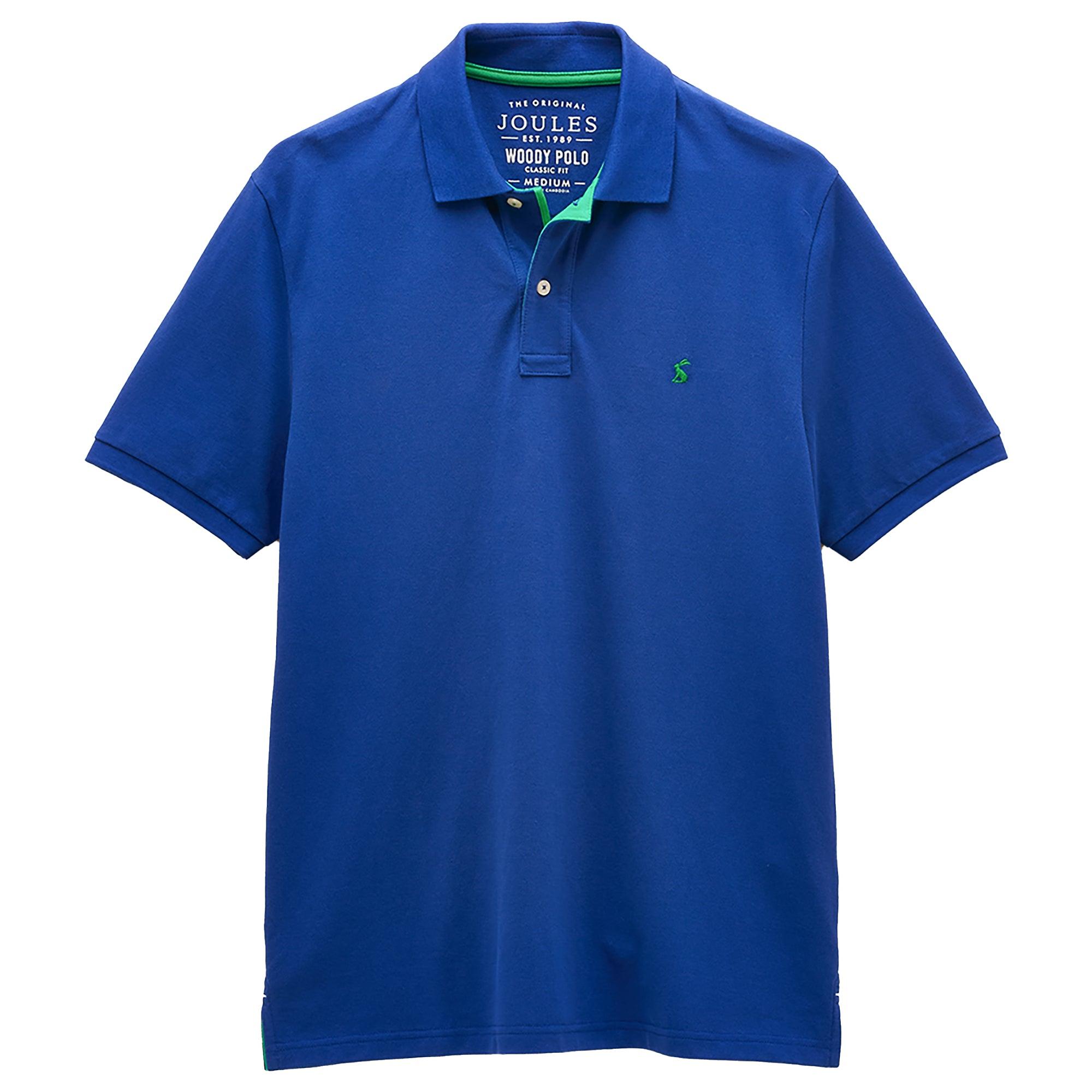 Product image 1 of 9 of Joules Men's Woody Cotton Pique Polo Shirt - Bright Blue