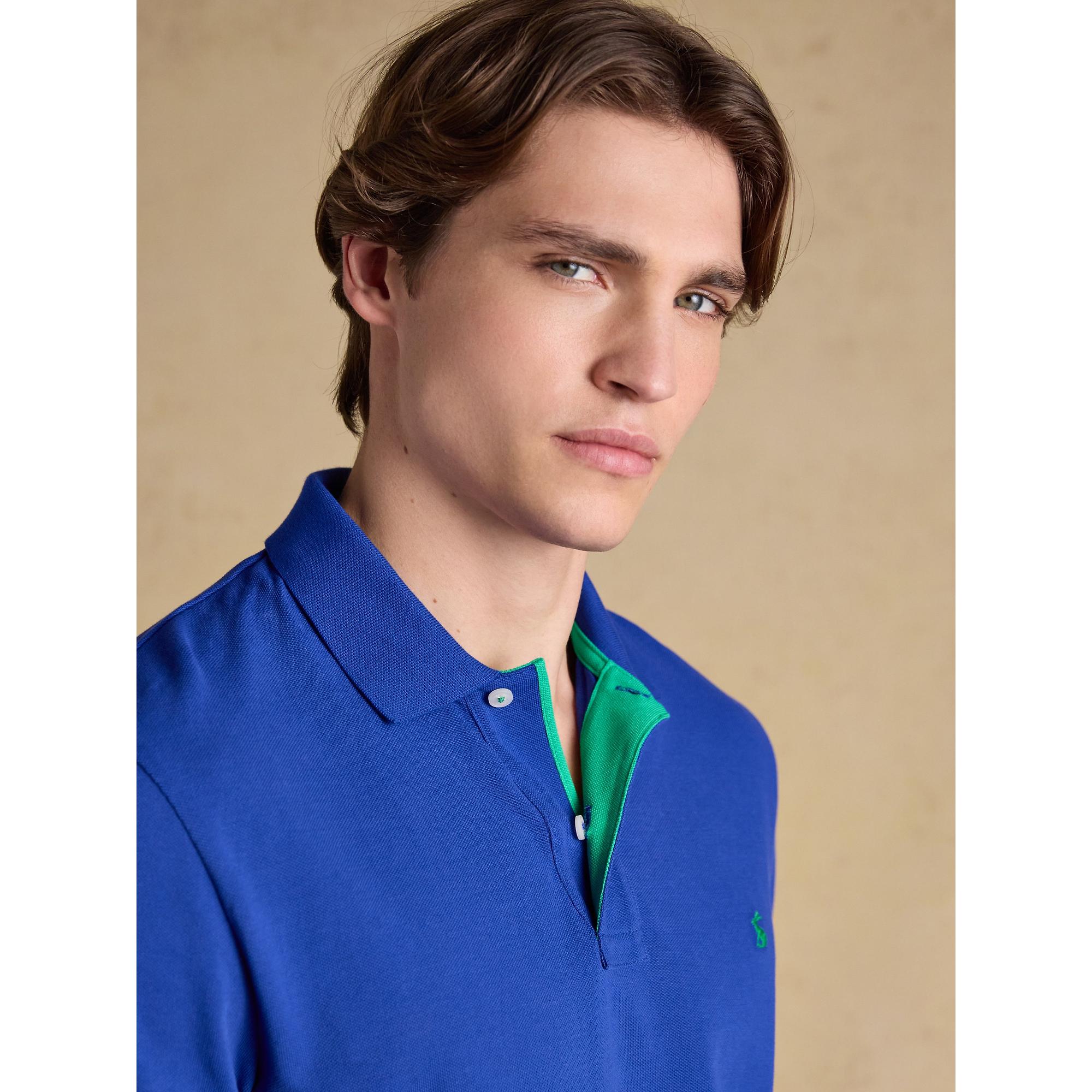 Product image 5 of 9 of Joules Men's Woody Cotton Pique Polo Shirt - Bright Blue