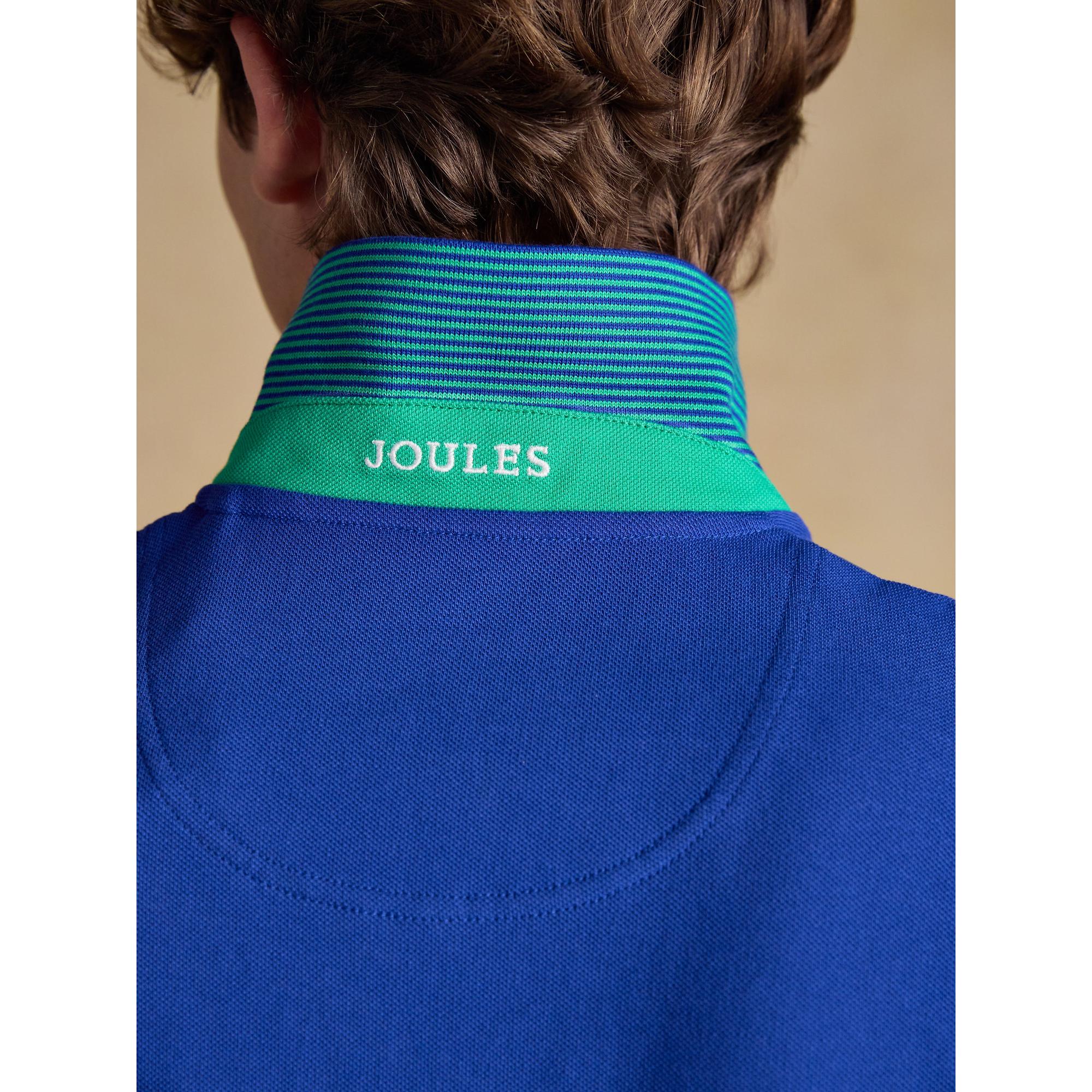 Product image 8 of 9 of Joules Men's Woody Cotton Pique Polo Shirt - Bright Blue