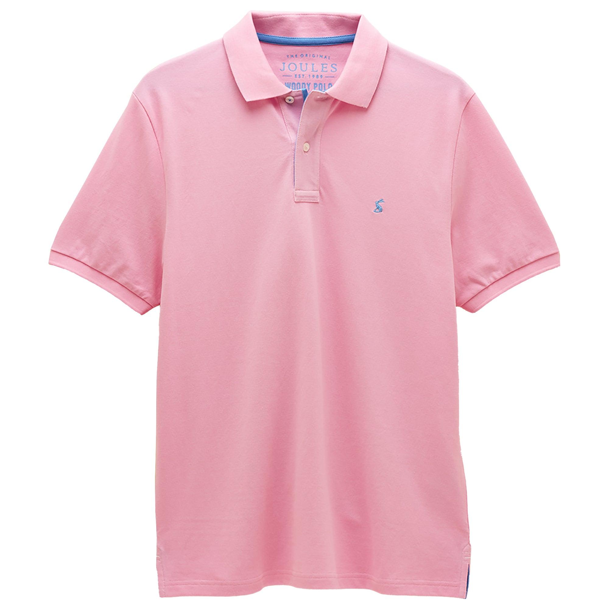 Product image 1 of 10 of Joules Men's Woody Cotton Pique Short Sleeve Polo Shirt - Light Pink