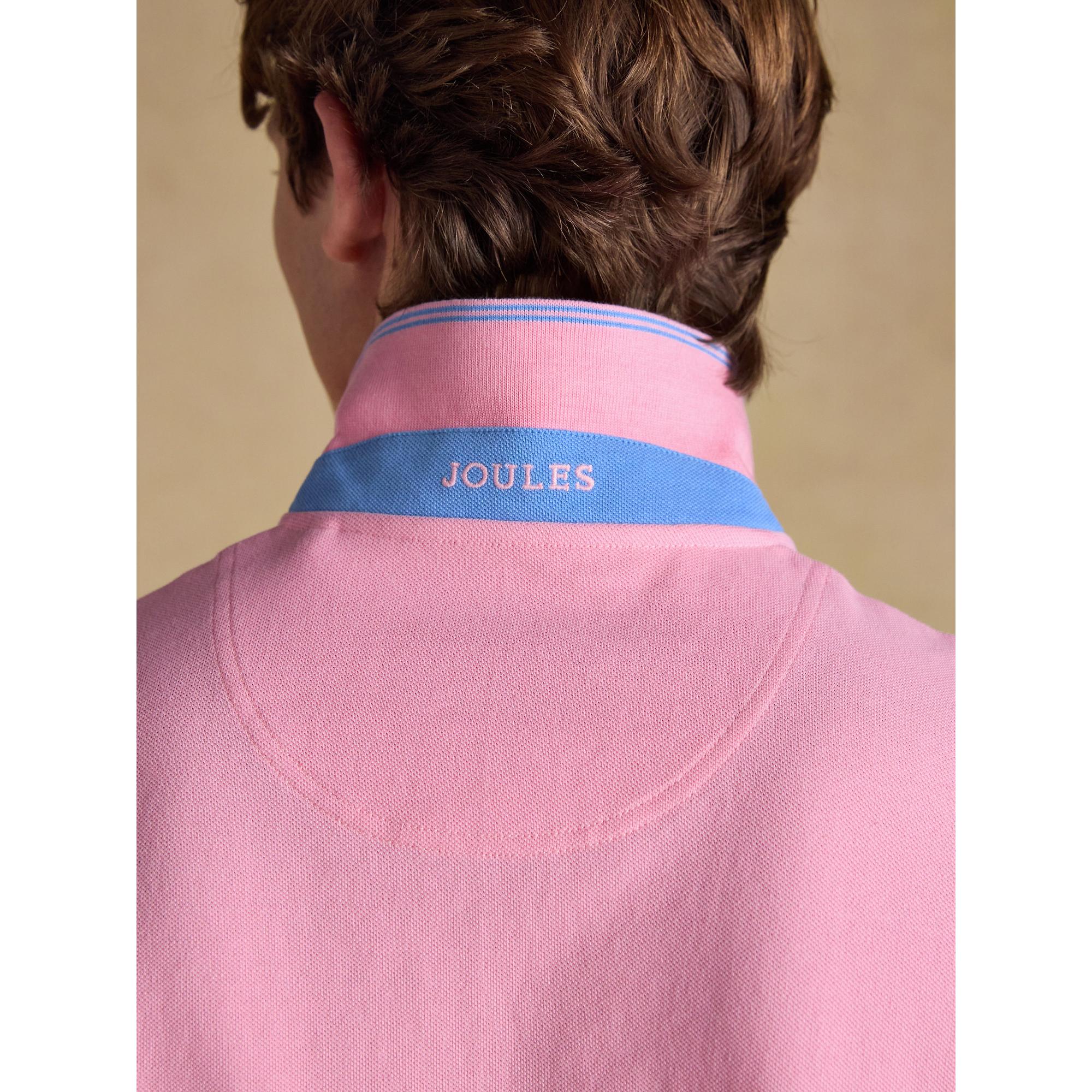 Product image 9 of 10 of Joules Men's Woody Cotton Pique Short Sleeve Polo Shirt - Light Pink