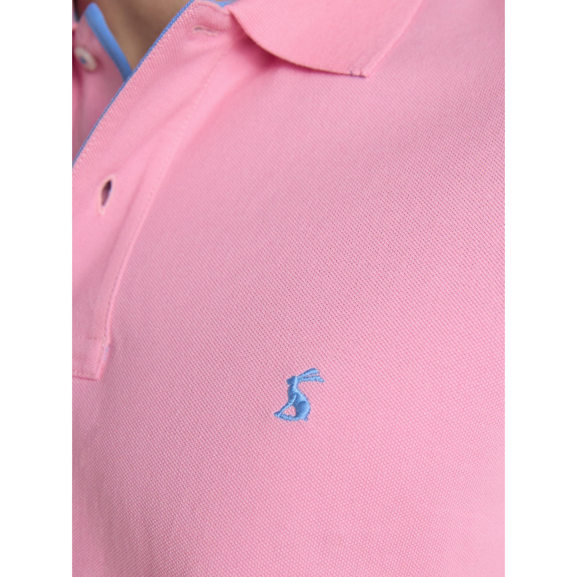 Product image 10 of 10 of Joules Men's Woody Cotton Pique Short Sleeve Polo Shirt - Light Pink
