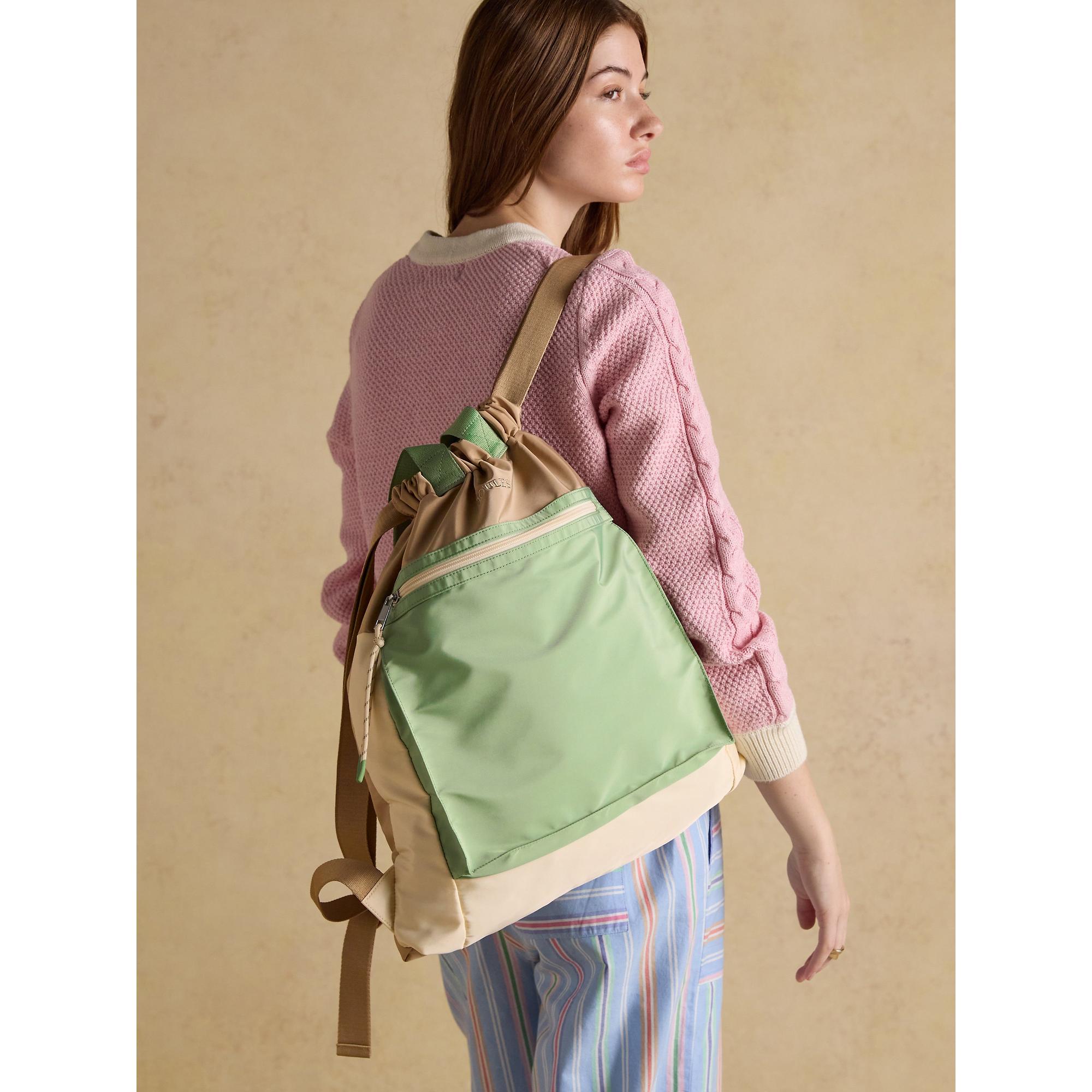 Product image 2 of 8 of Joules Women's Peplow Rucksack / Backpack - Green Ecru