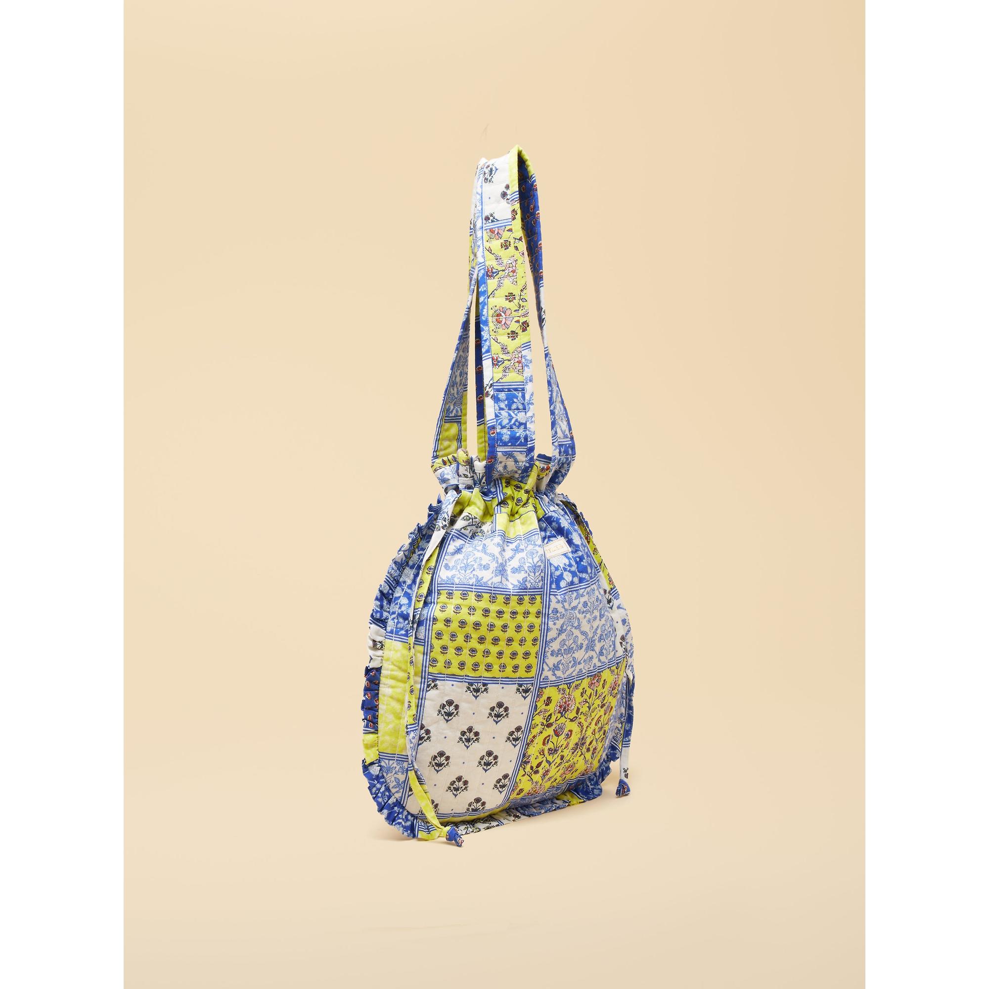Product image 5 of 9 of Joules Women's Nella Quilted Tote Bag - Yellow Blue Hotch Potch