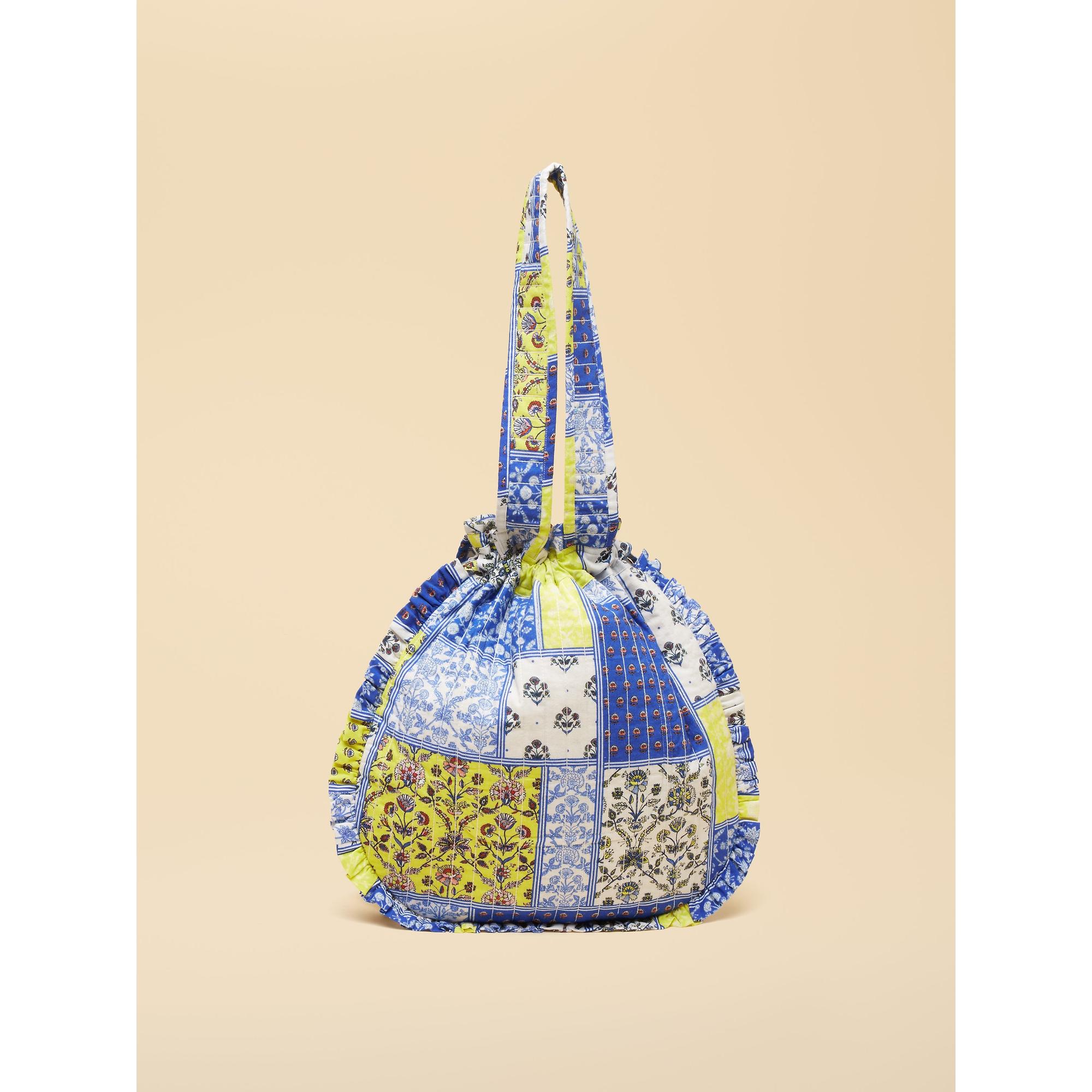Product image 6 of 9 of Joules Women's Nella Quilted Tote Bag - Yellow Blue Hotch Potch