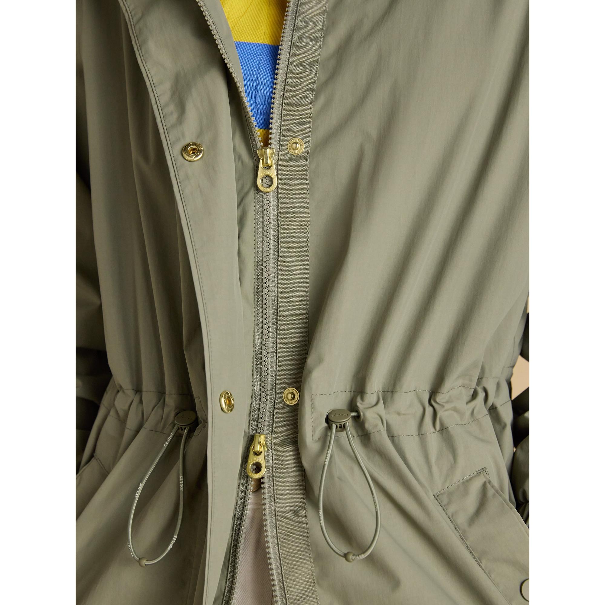 Product image 7 of 12 of Joules Women's Hensley Longline Waterproof Coat with Packable Hood - Khaki Green