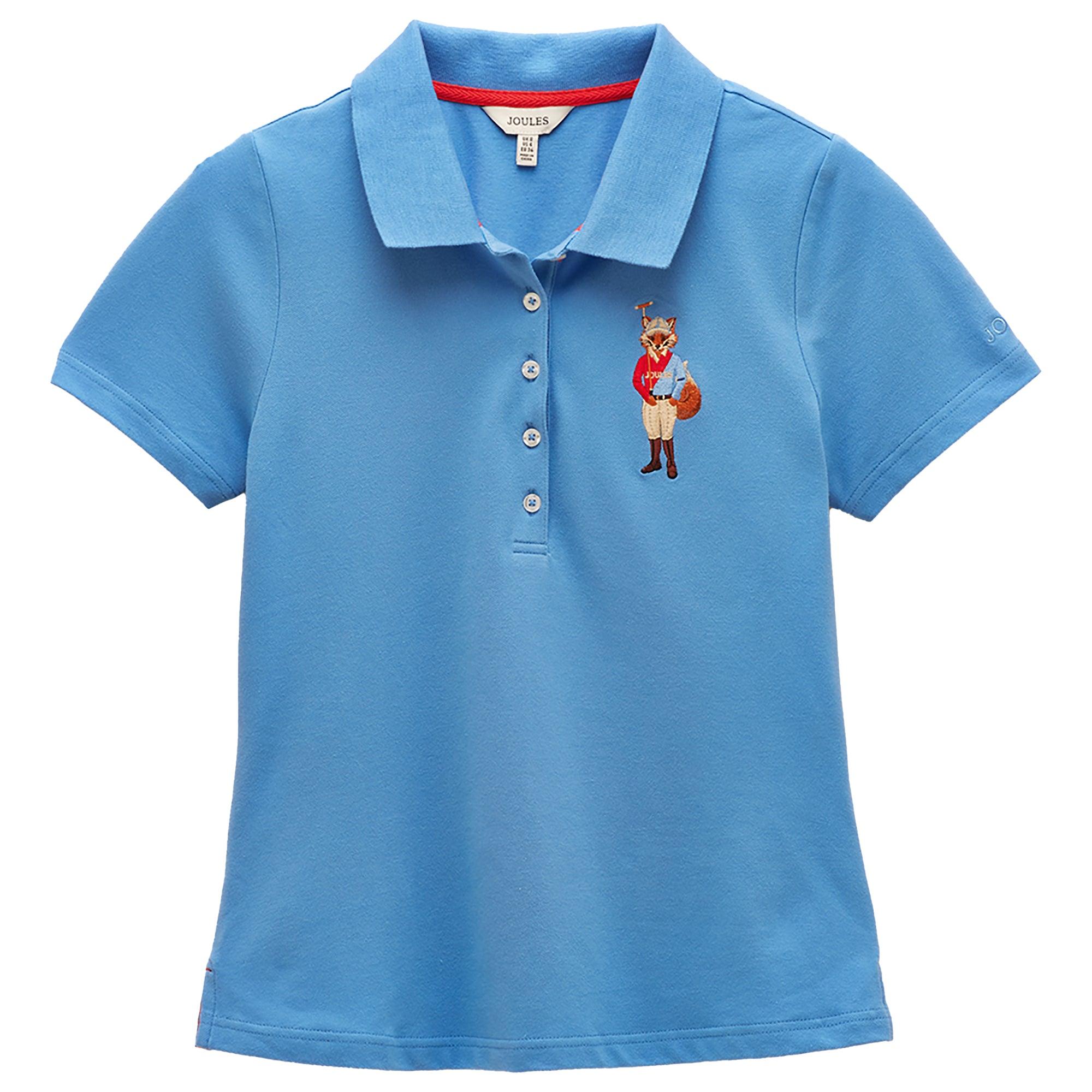 Product image 1 of 8 of Joules Women's Jonty Fox Slim Fit Cotton Pique Polo Shirt - Blue