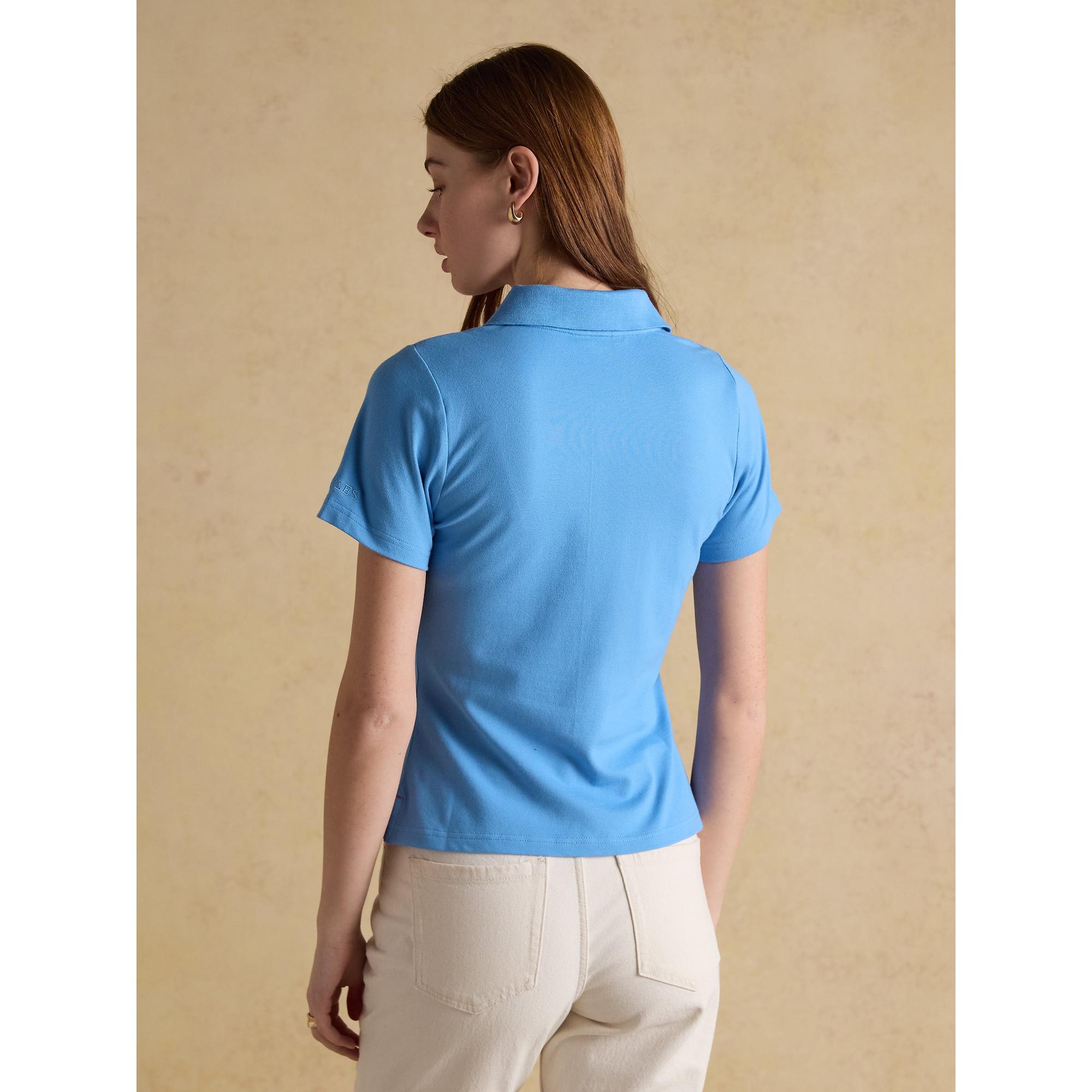 Product image 3 of 8 of Joules Women's Jonty Fox Slim Fit Cotton Pique Polo Shirt - Blue