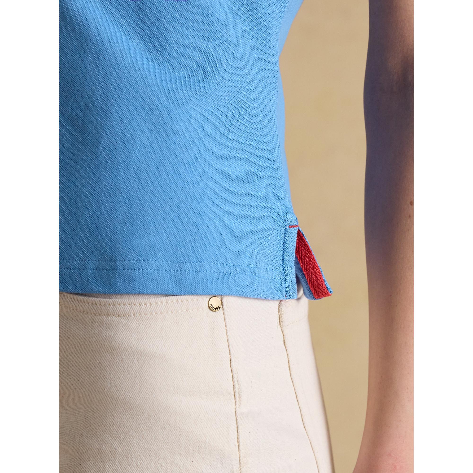 Product image 7 of 8 of Joules Women's Jonty Fox Slim Fit Cotton Pique Polo Shirt - Blue