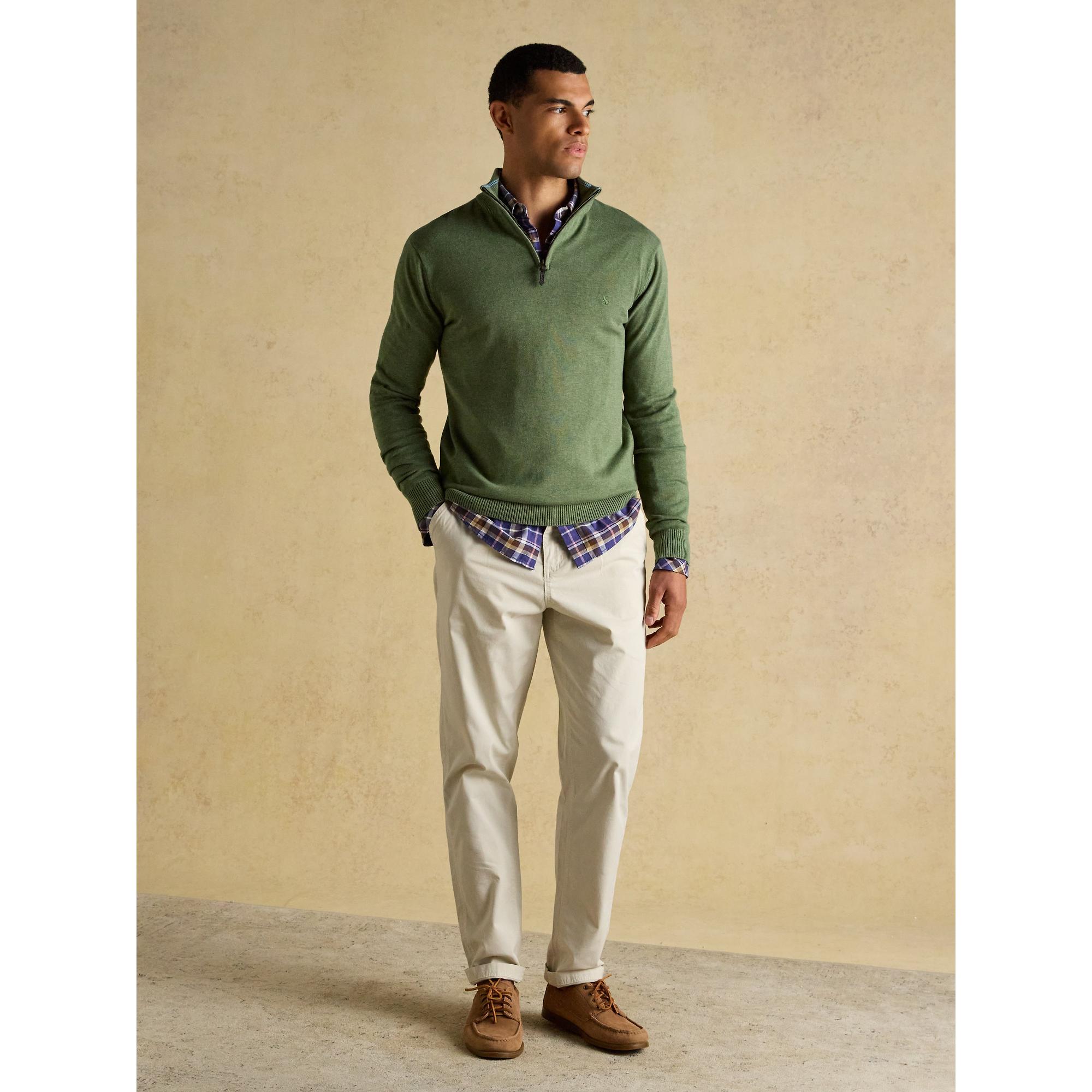 Product image 5 of 9 of Joules Men's Hillside Quarter Zip Knitted Jumper - Khaki Green