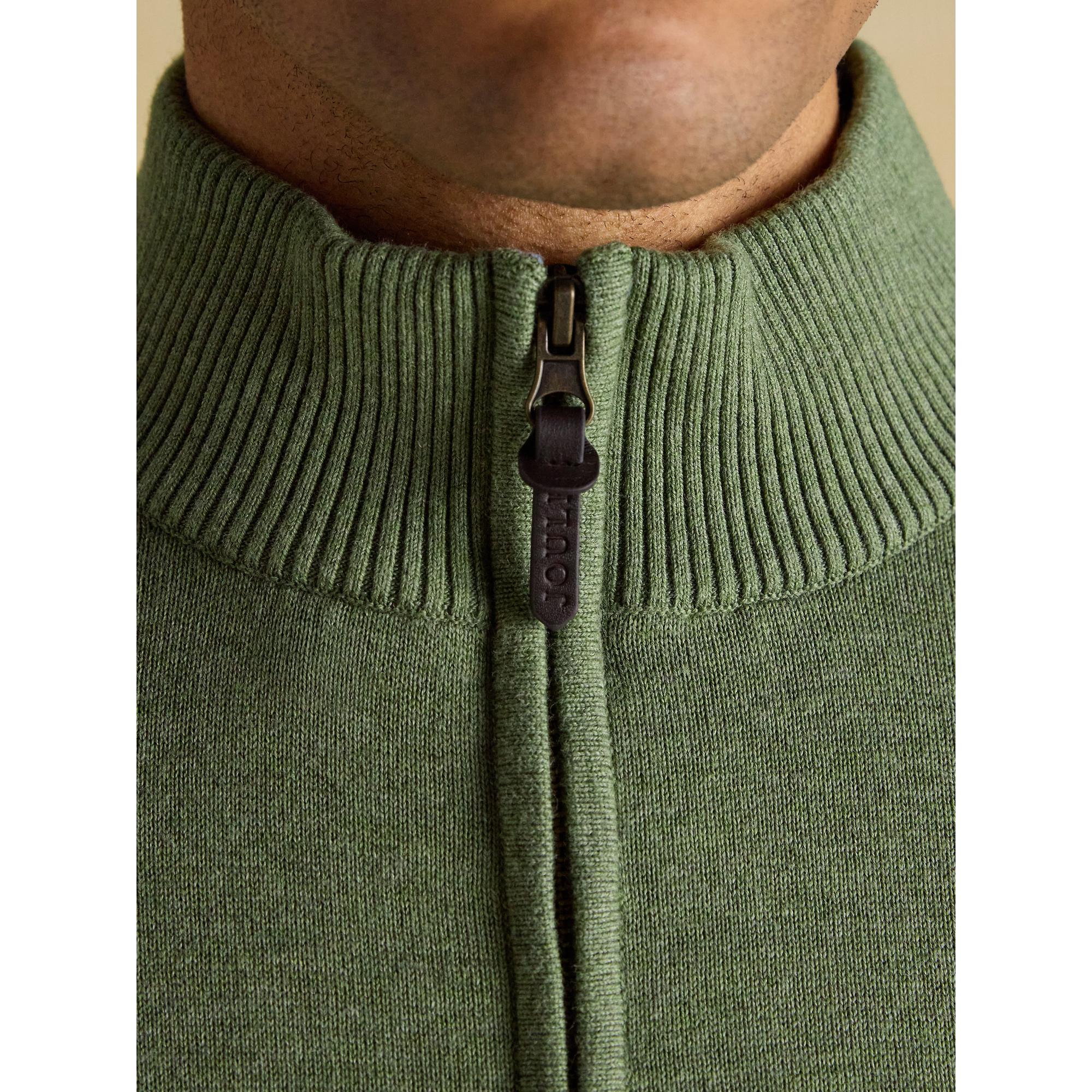 Product image 6 of 9 of Joules Men's Hillside Quarter Zip Knitted Jumper - Khaki Green