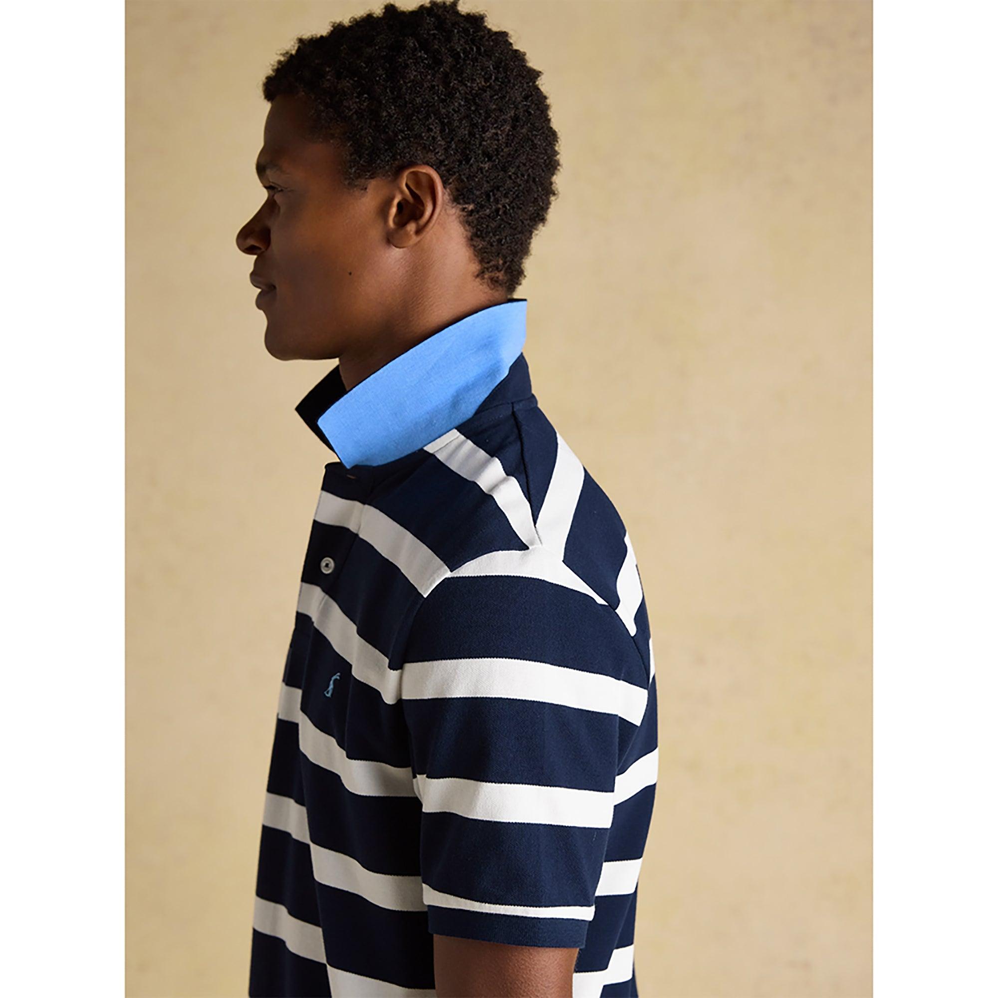 Product image 7 of 9 of Joules Men's Woody Cotton Pique Polo Shirt - Navy & White Stripe